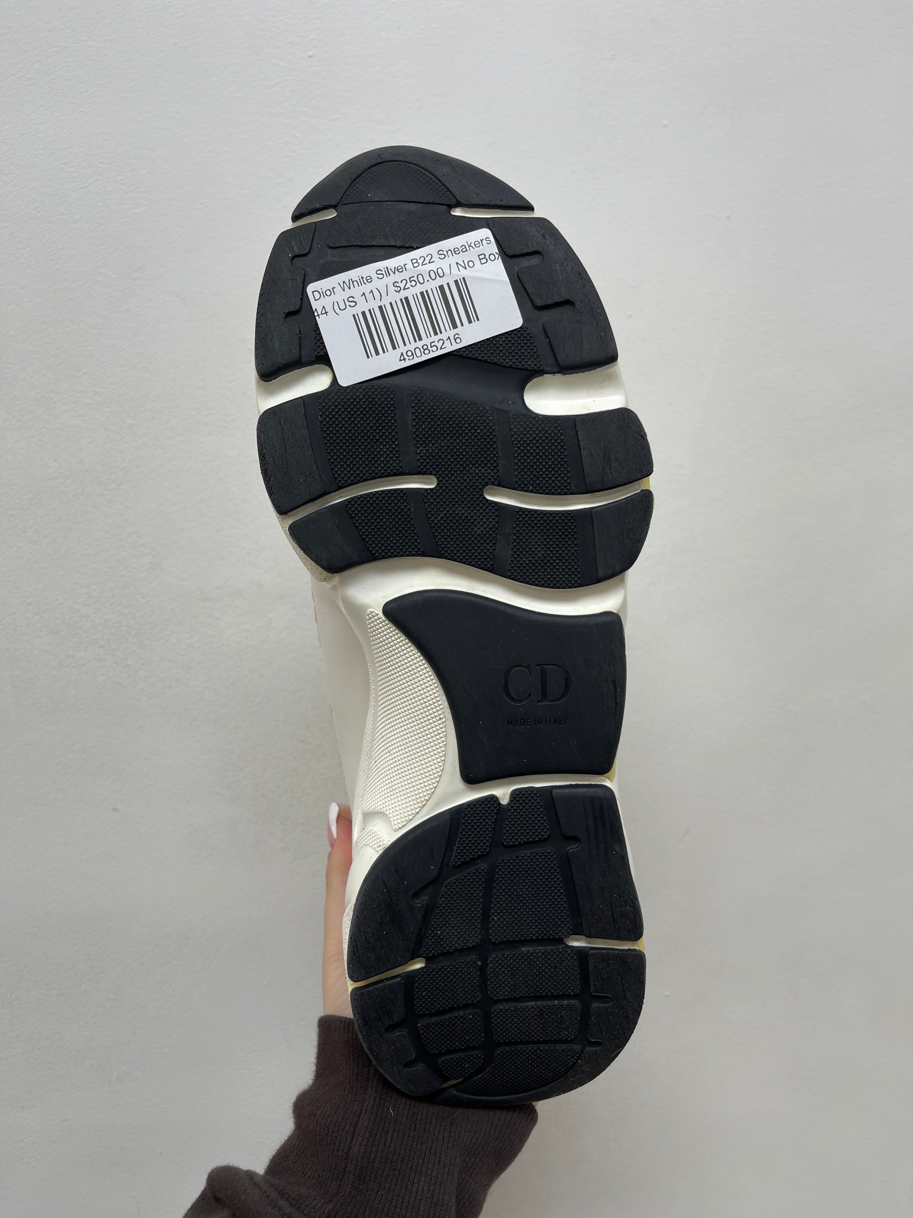 Dior White Silver B22 Sneakers