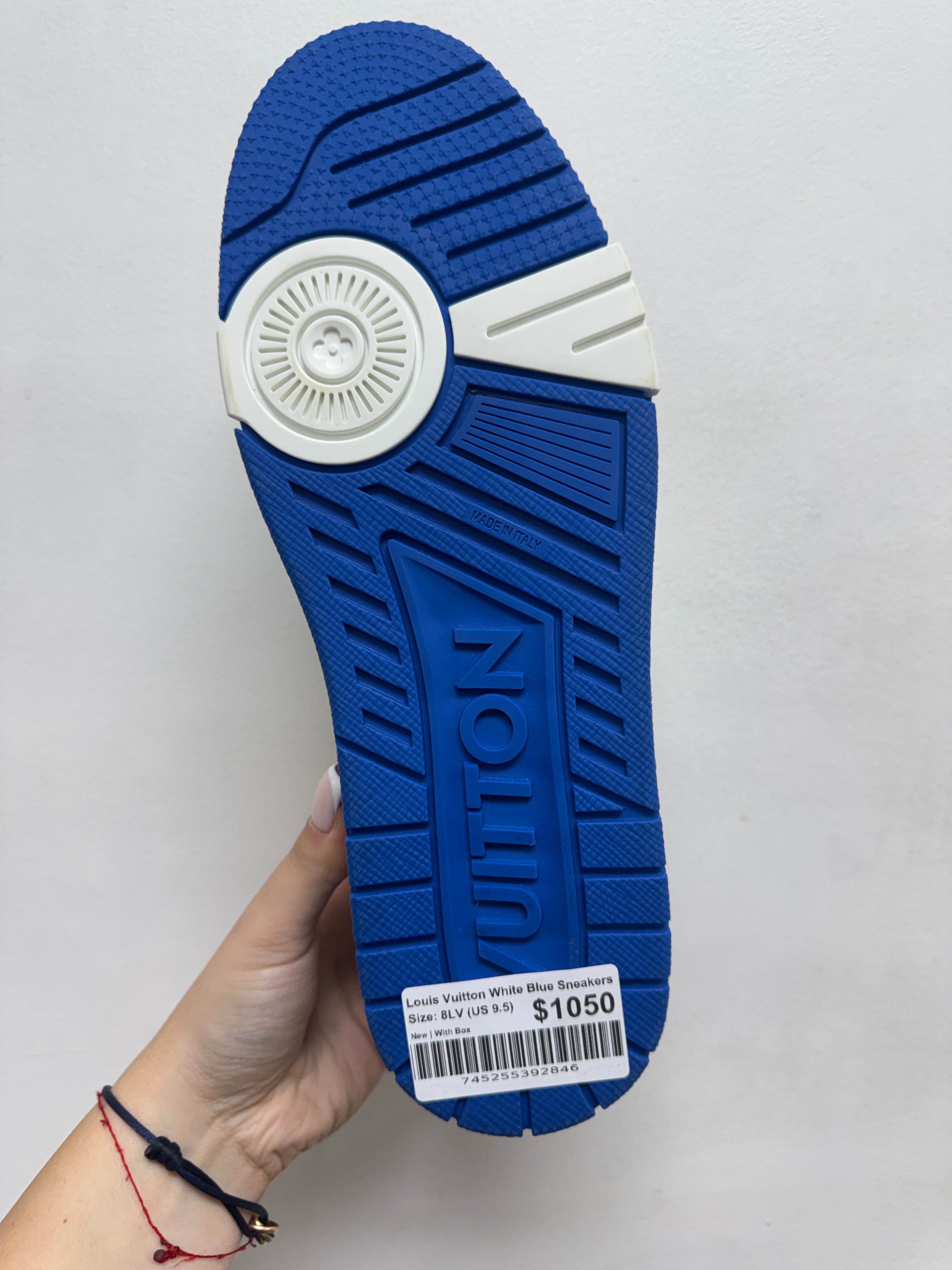 Louis Vuitton White Blue Sneakers