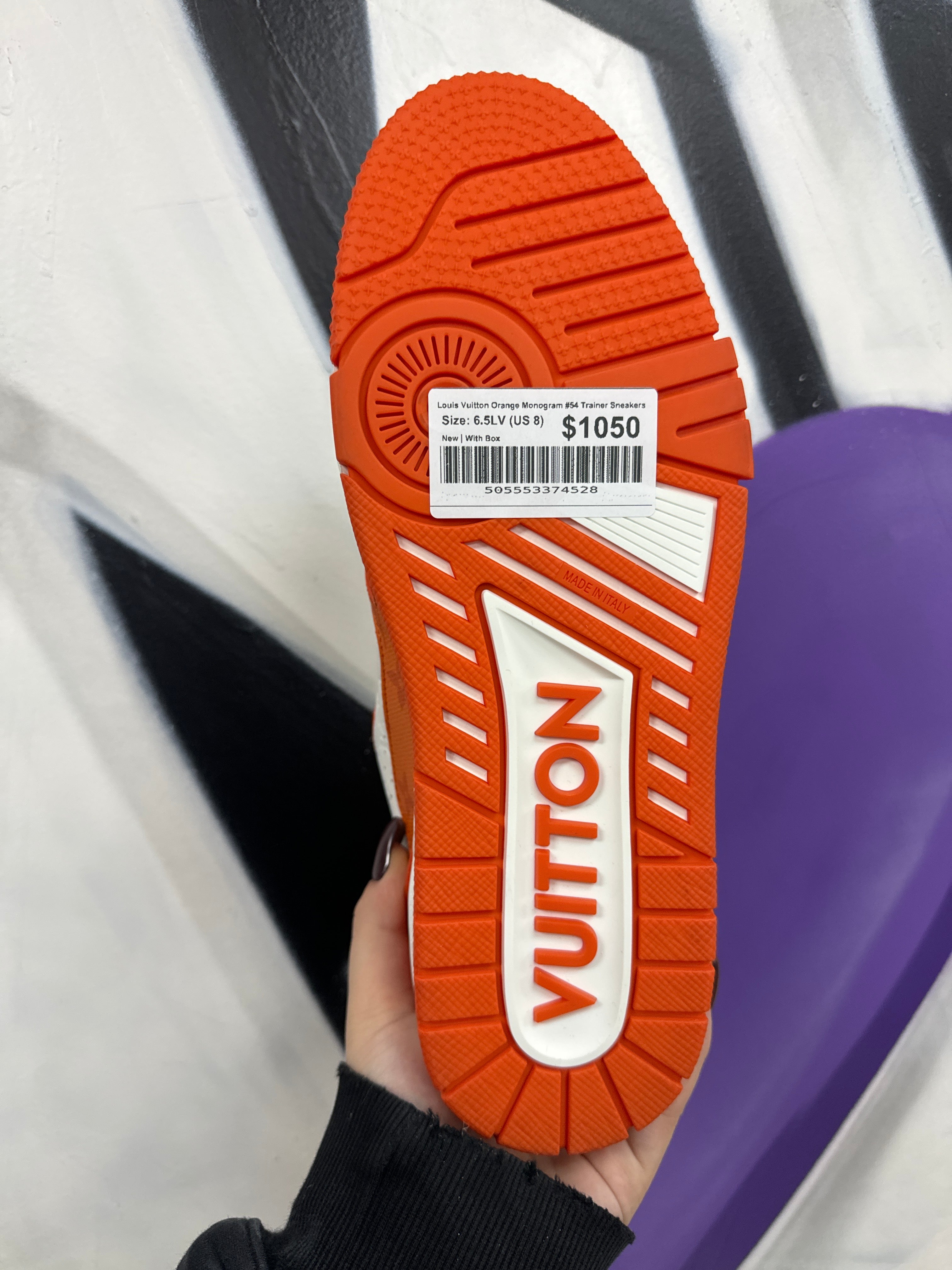 Louis Vuitton Orange Monogram #54 Trainer Sneakers