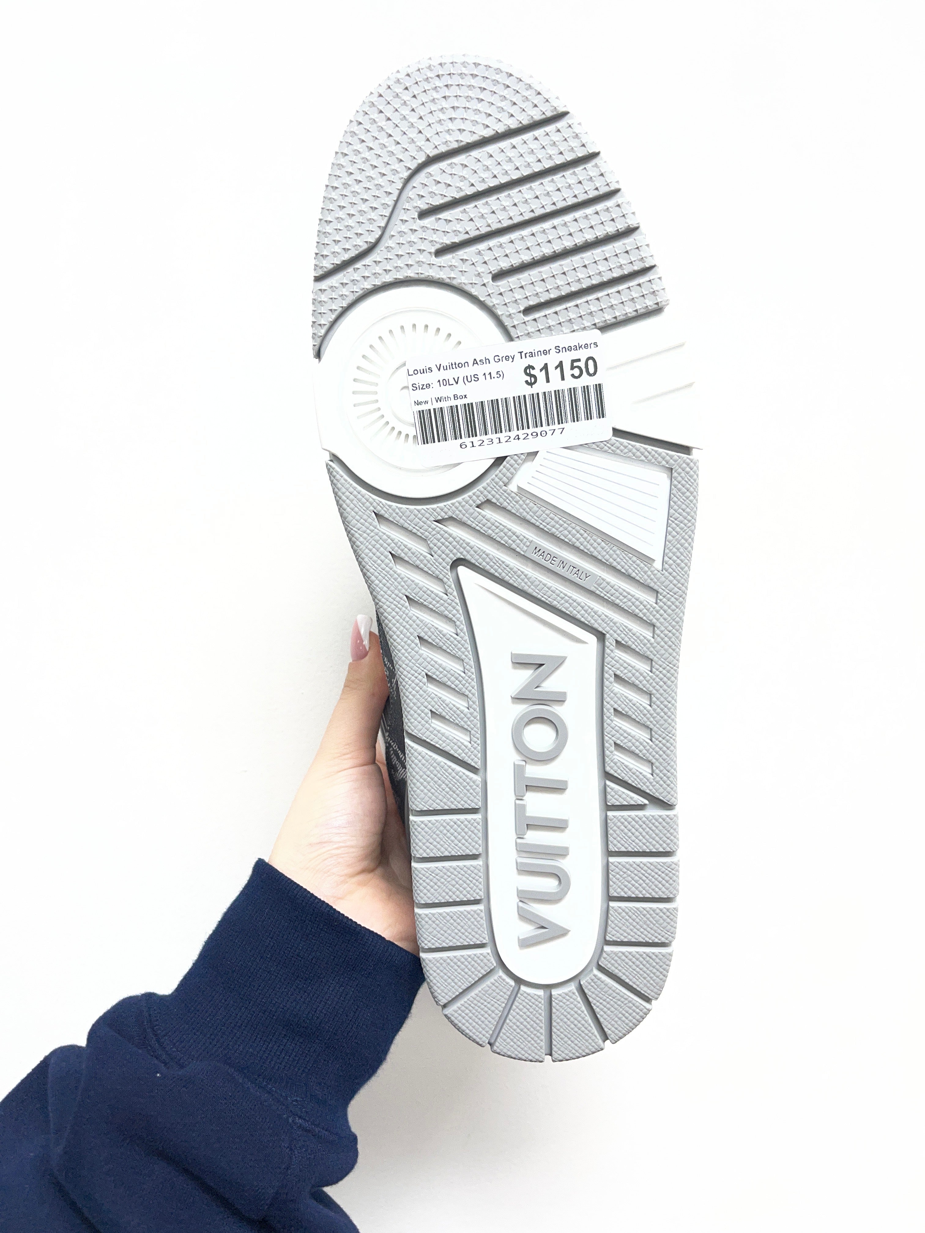 Louis Vuitton Ash Grey Trainer Sneakers