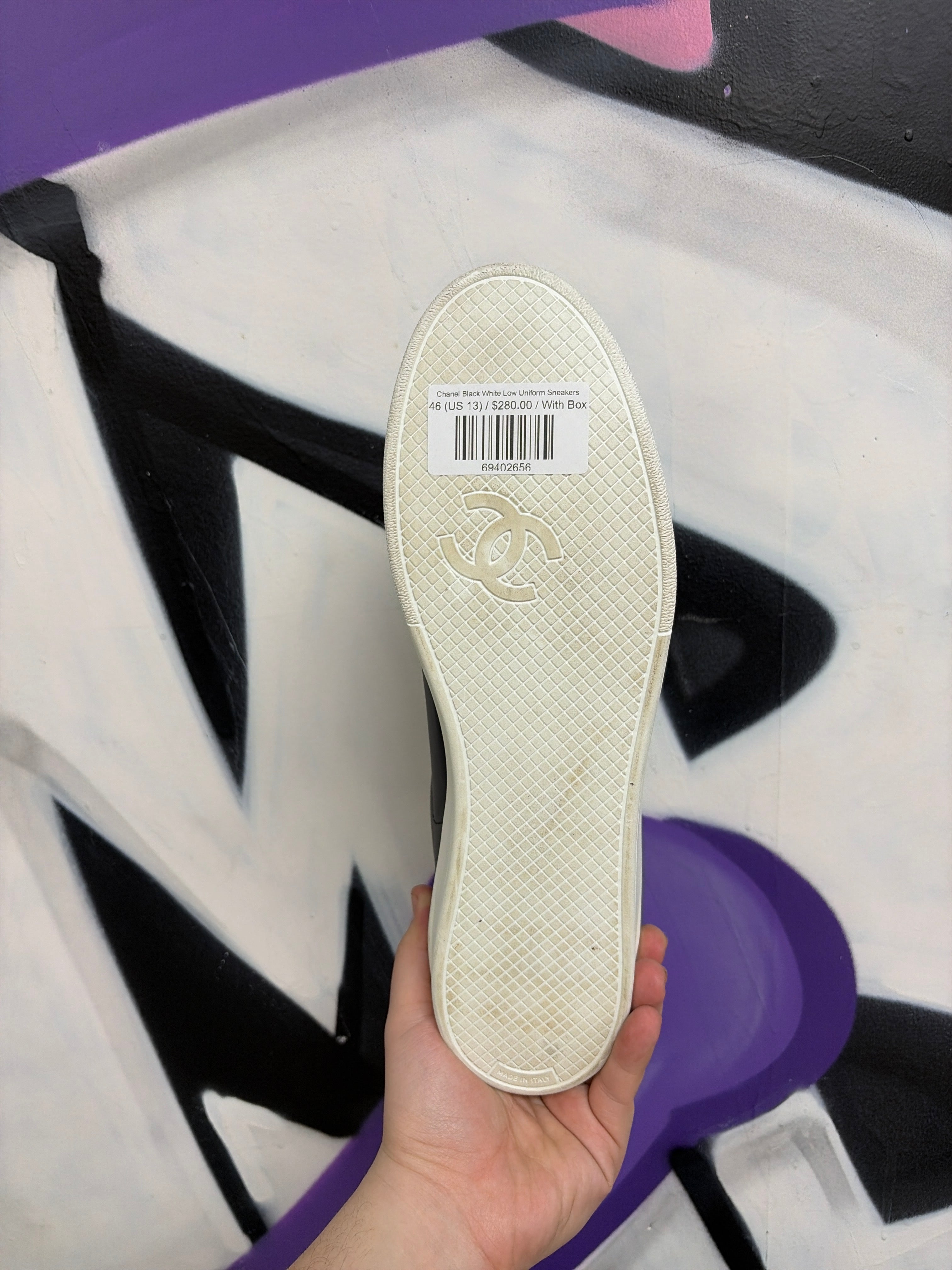 Chanel Black White Low Uniform Sneakers