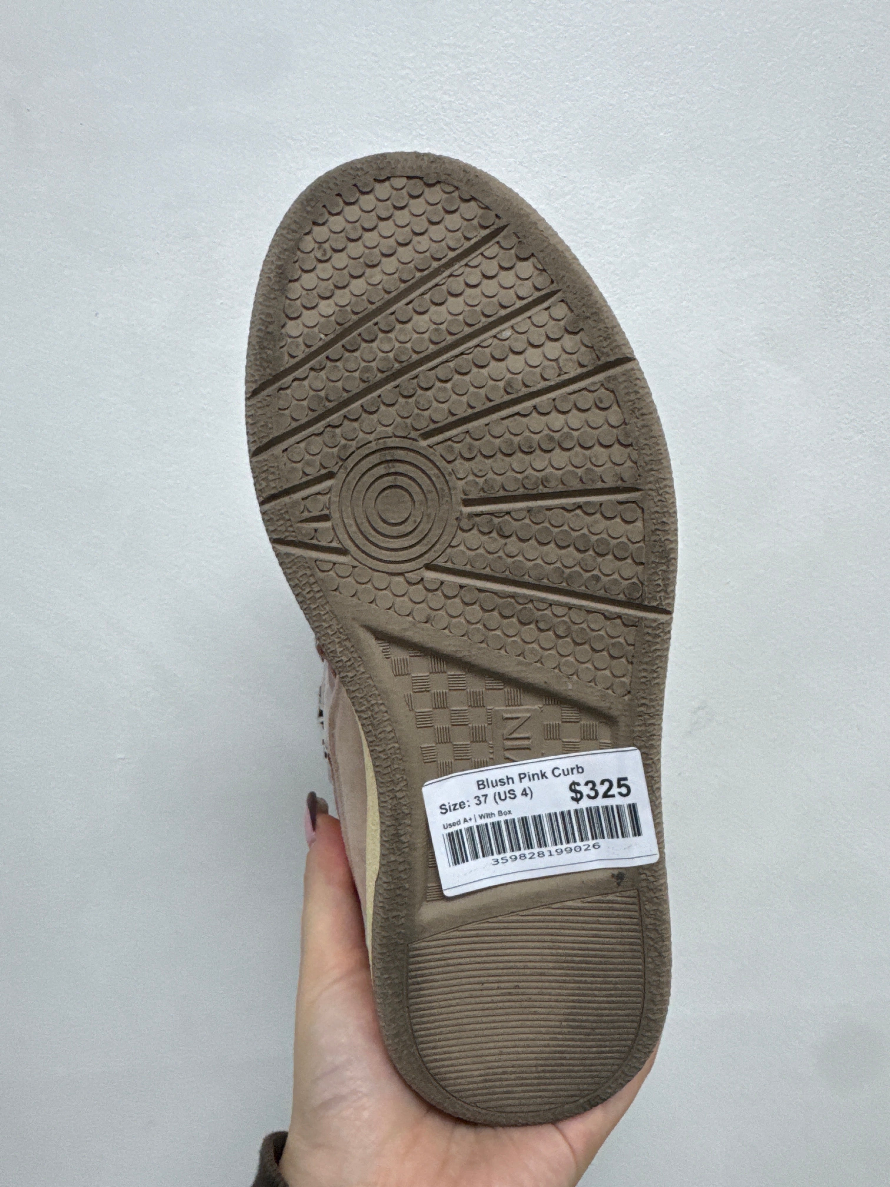 Lanvin Blush Pink Curb Sneakers