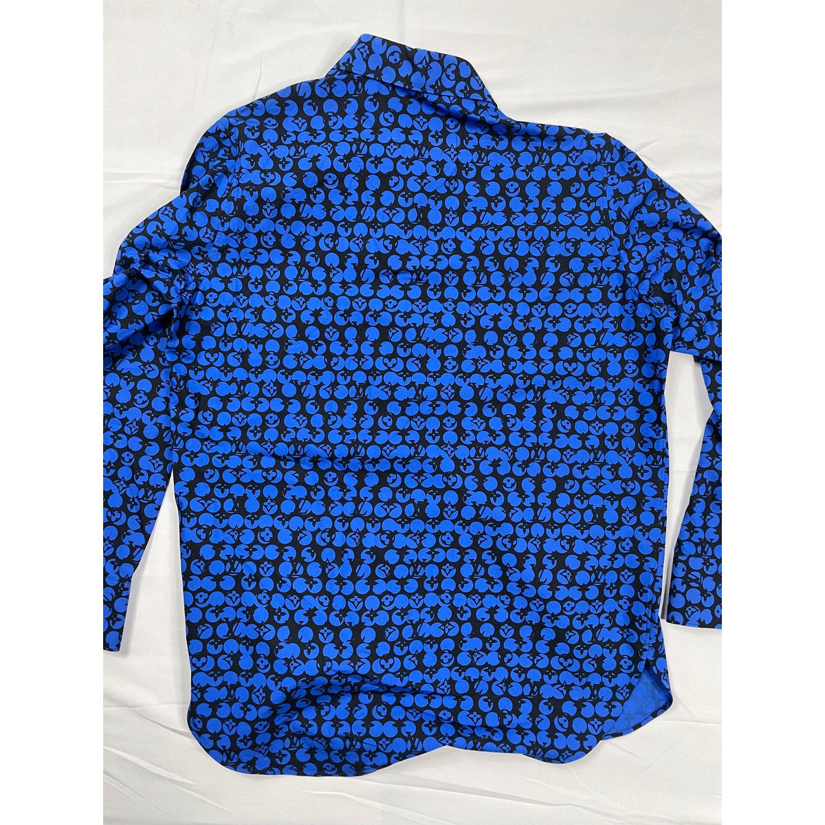 Louis Vuitton Button Up Royal Blue & Black Shirt