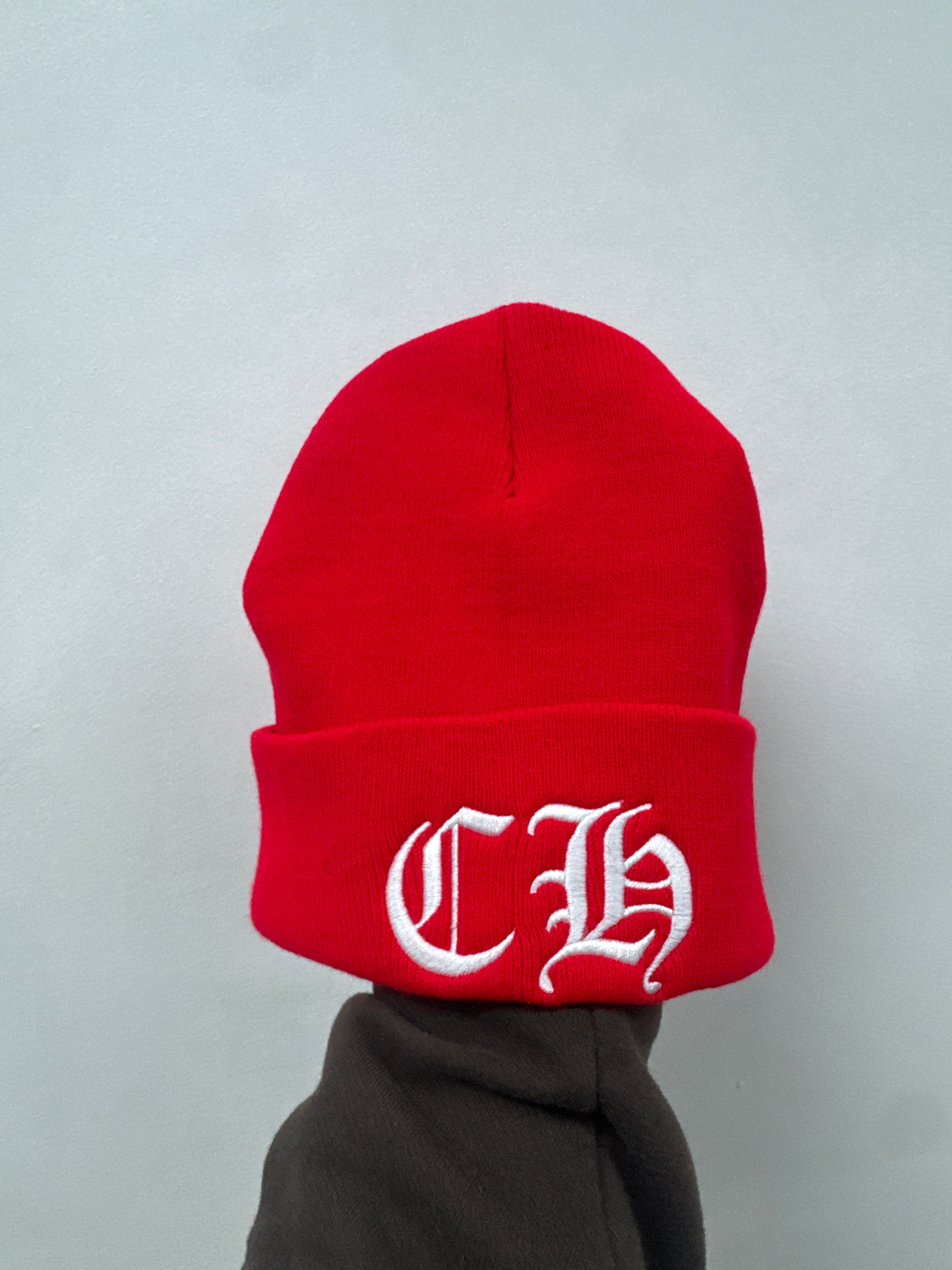 Chrome Hearts CH Red Beanie