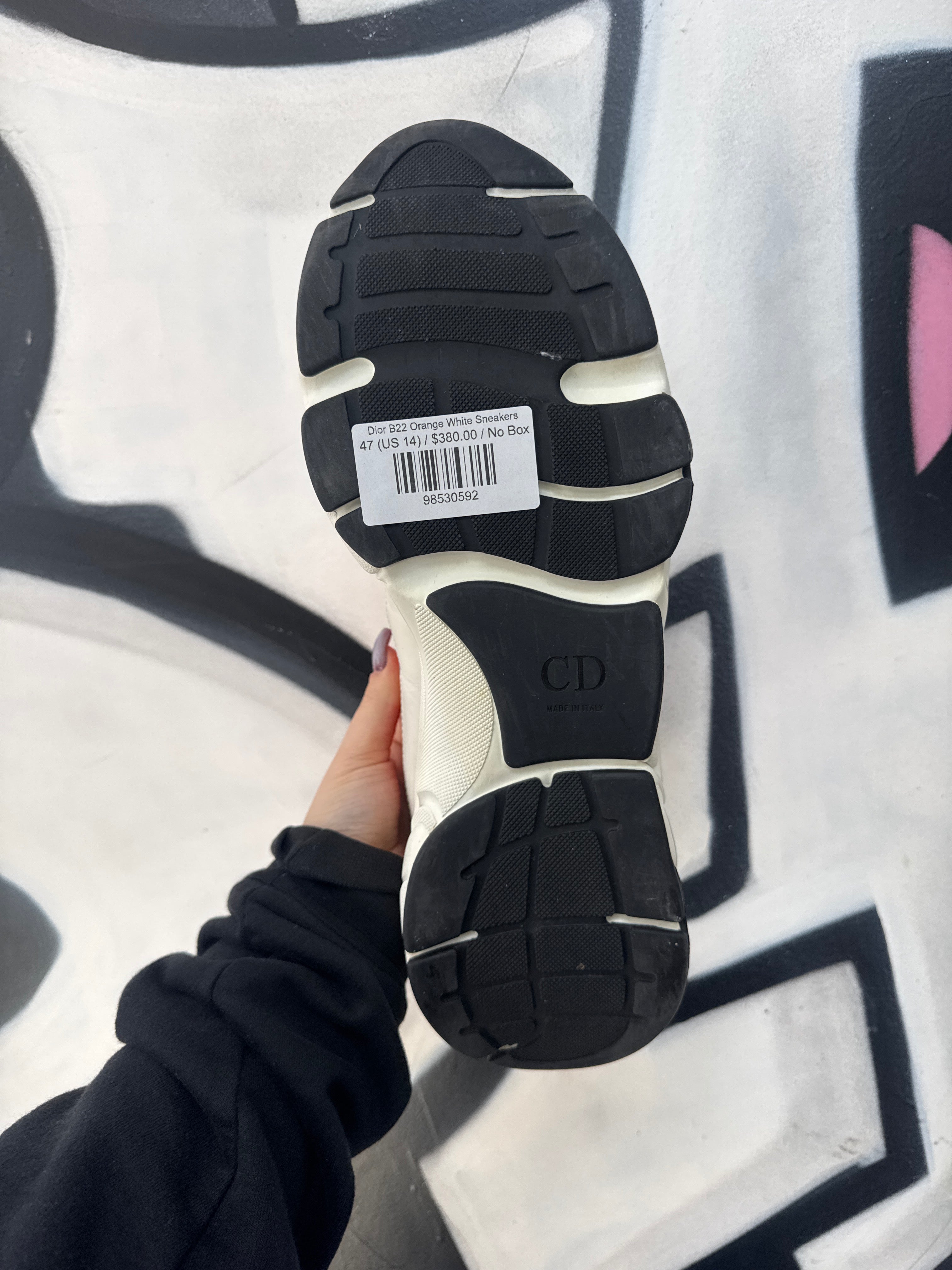Dior B22 Orange White Sneakers