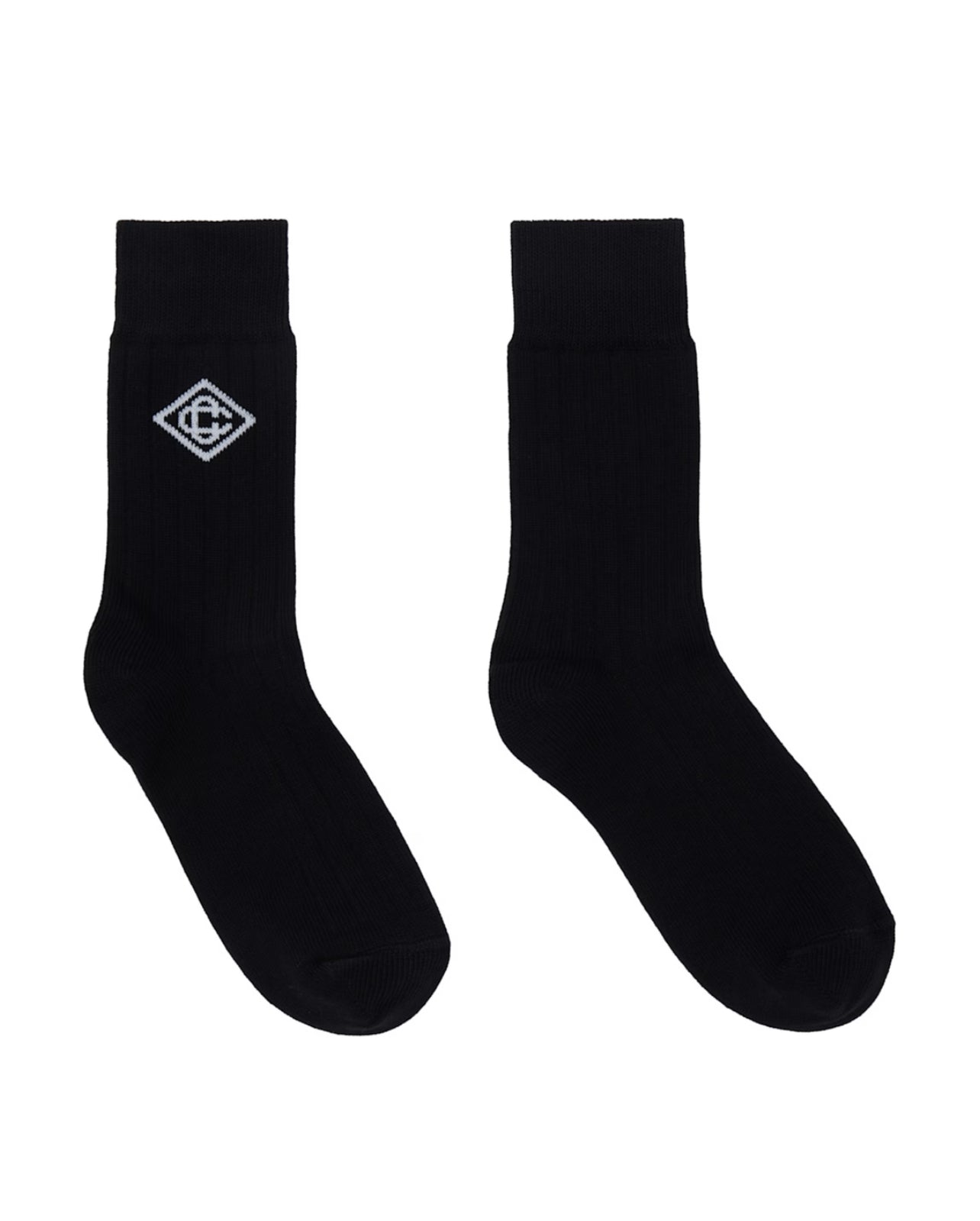 Casablanca Black White Logo Socks