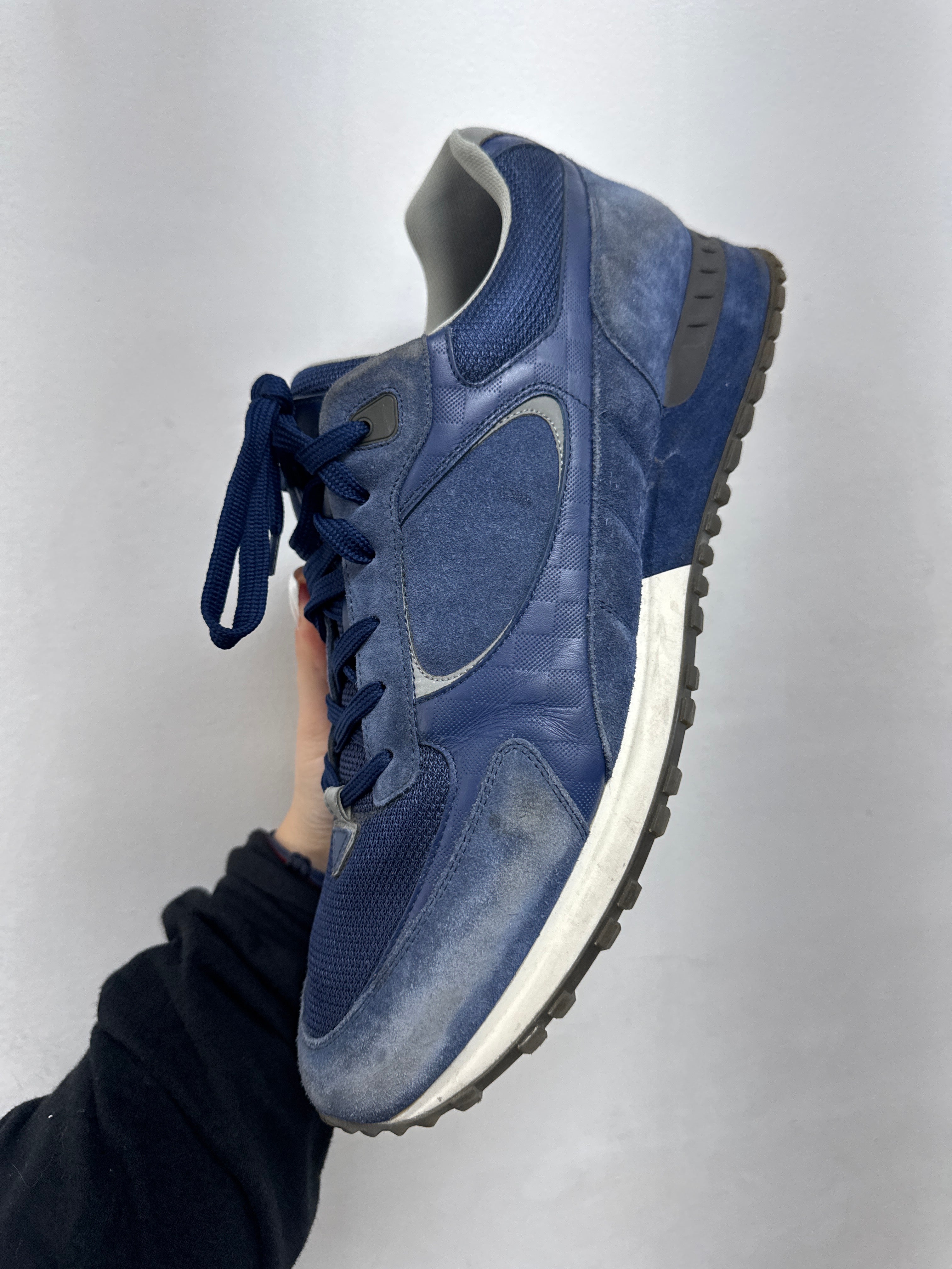 Louis Vuitton Blue Damier Runaway Sneakers