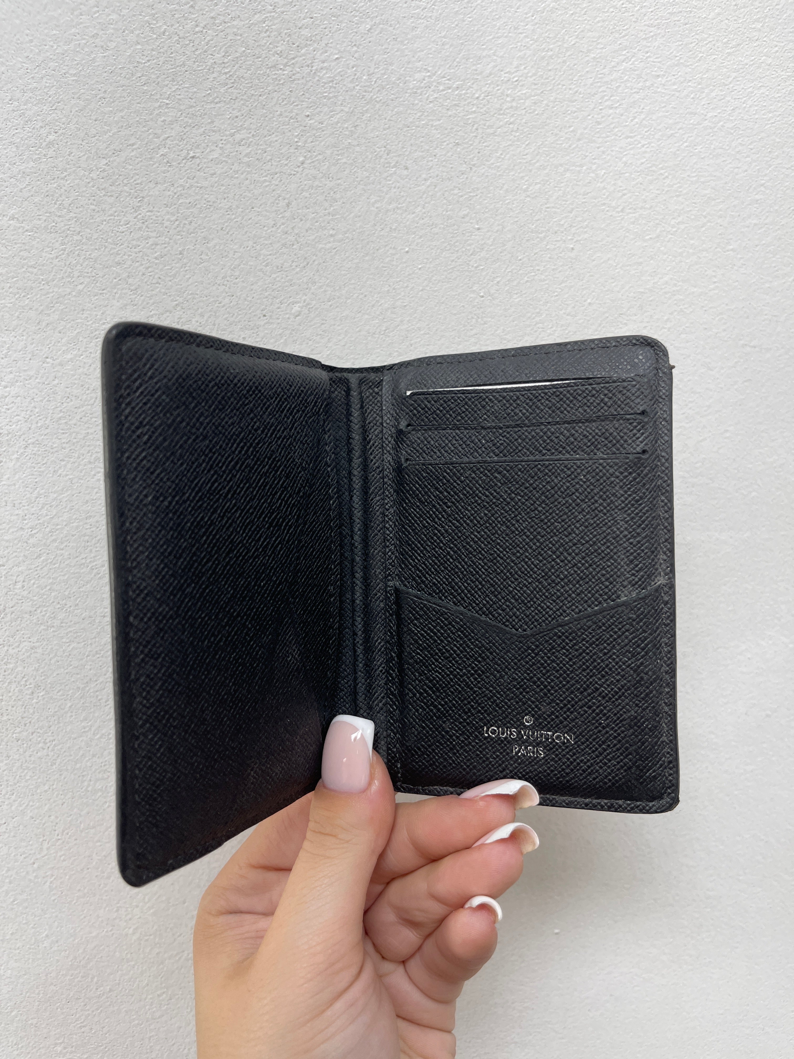 Louis Vuitton Black Damier Pocket Organizer Wallet