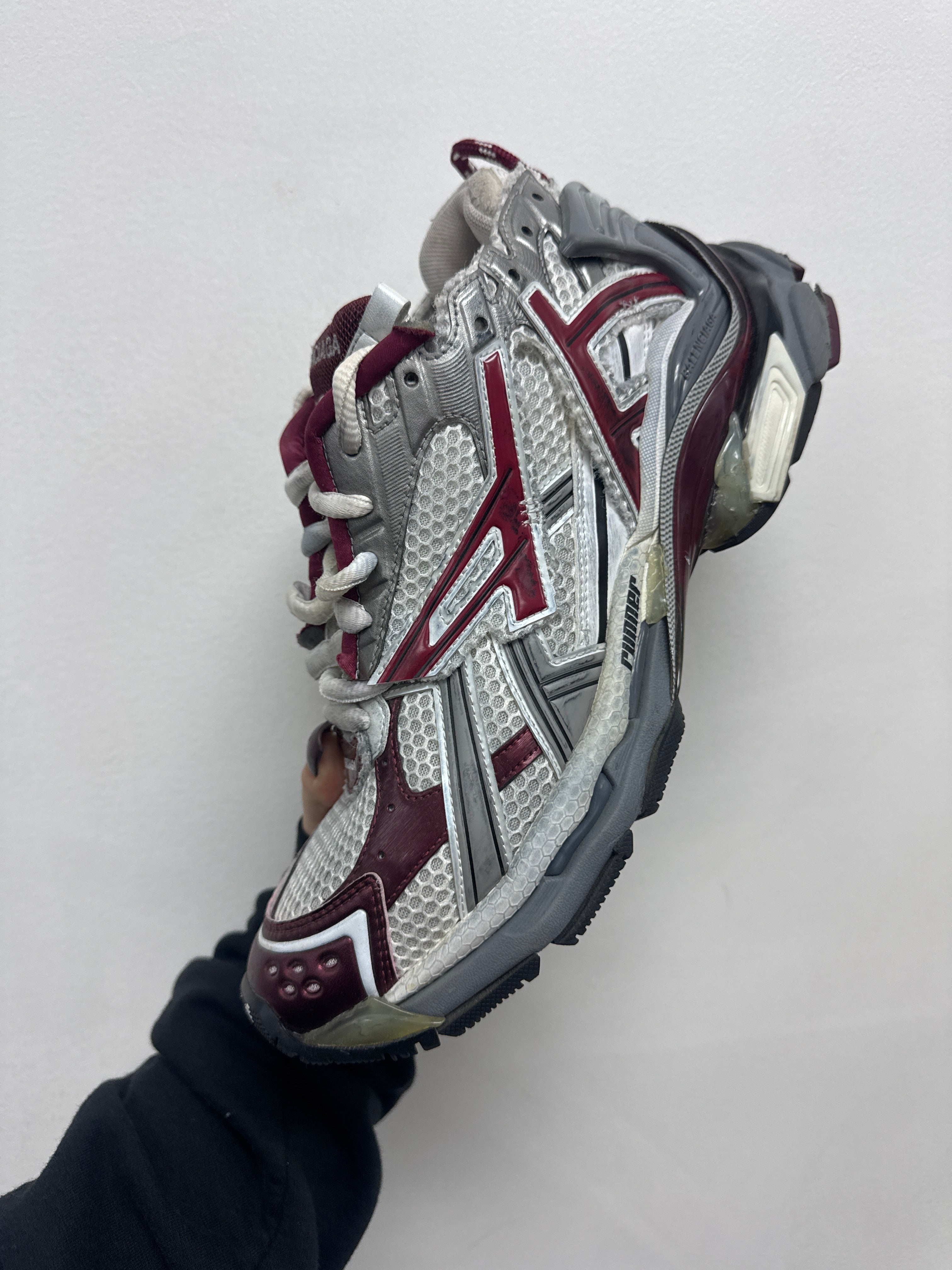 Balenciaga Maroon Grey Sneakers