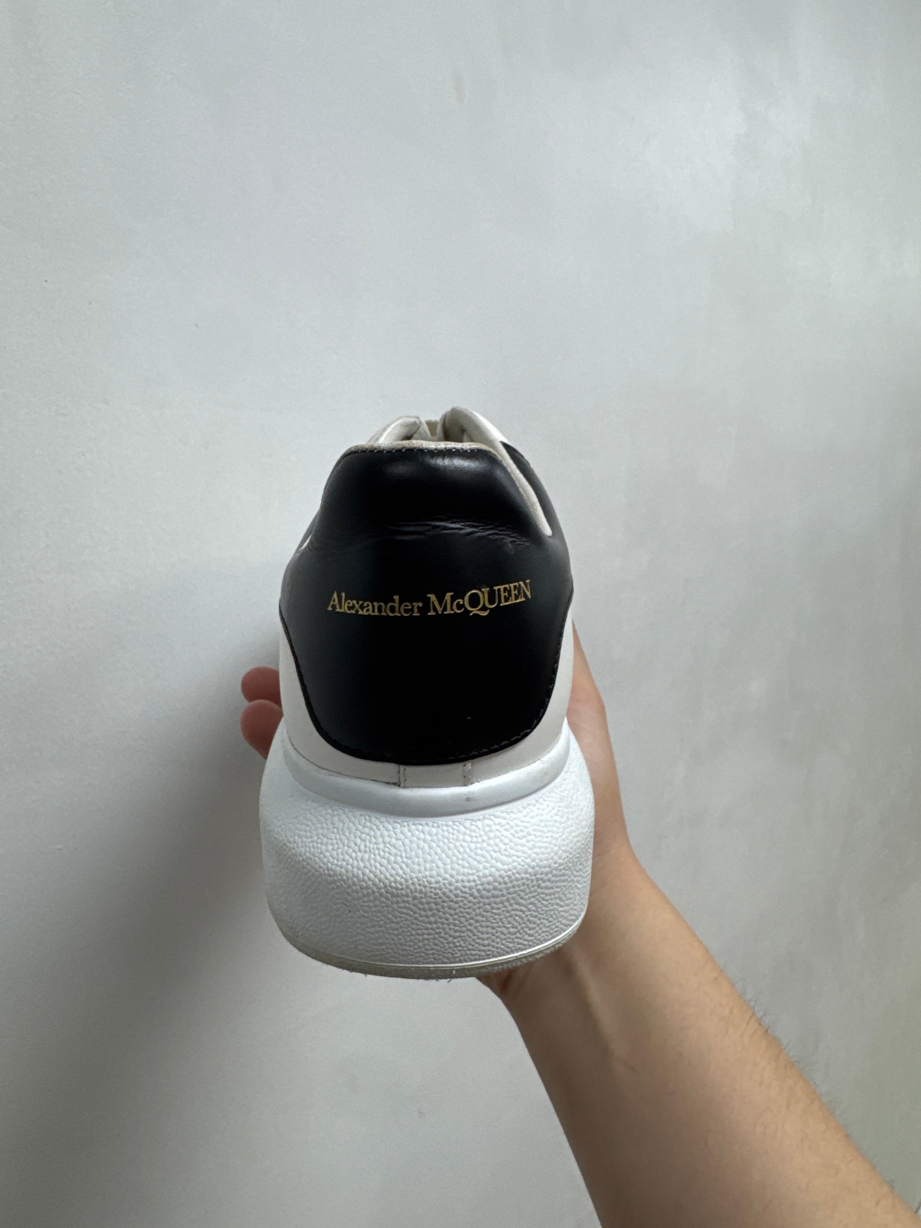 Alexander Mcqueen White Black Oversized Sneakers
