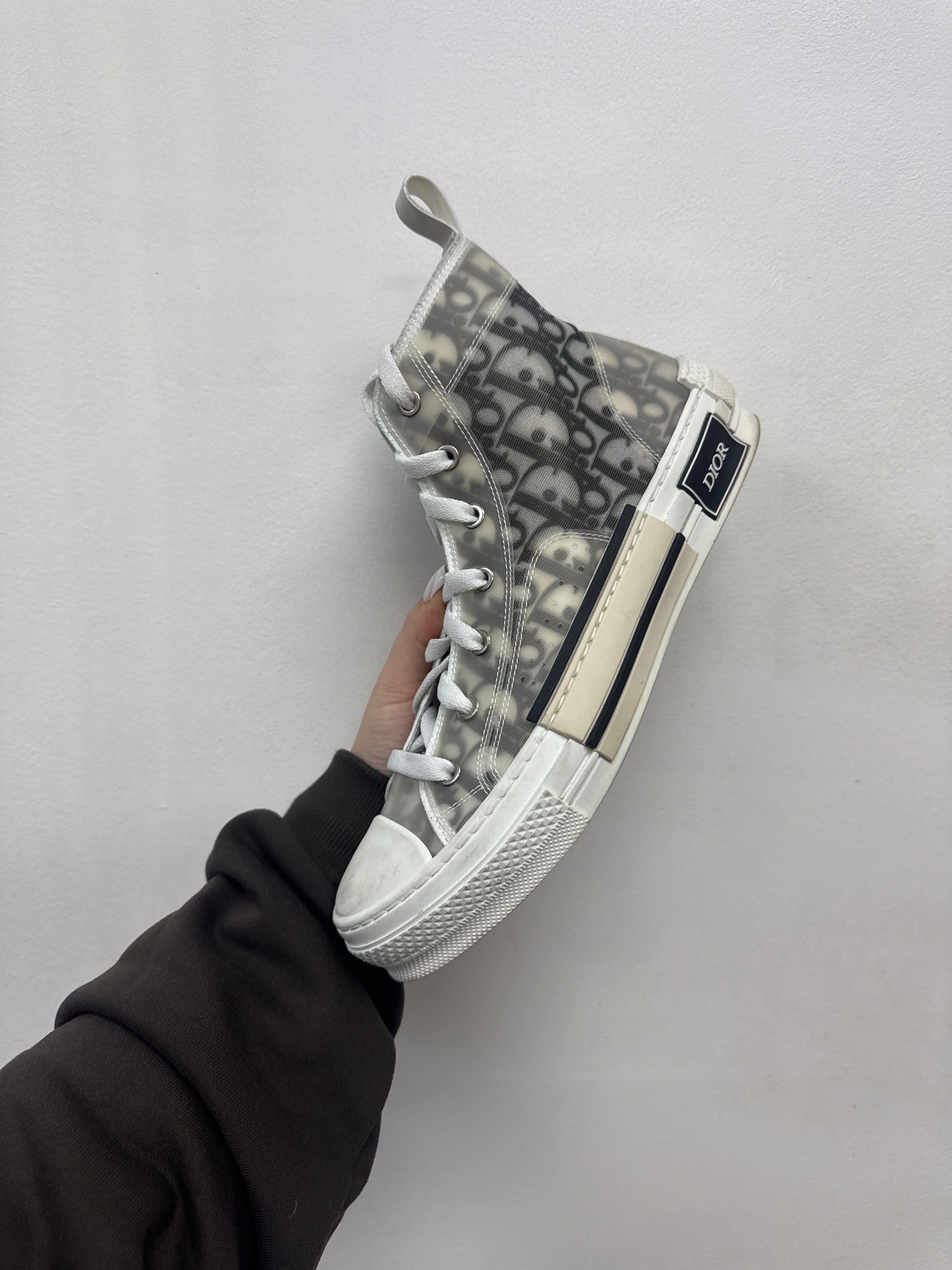 Dior B23 High White Oblique Sneakers