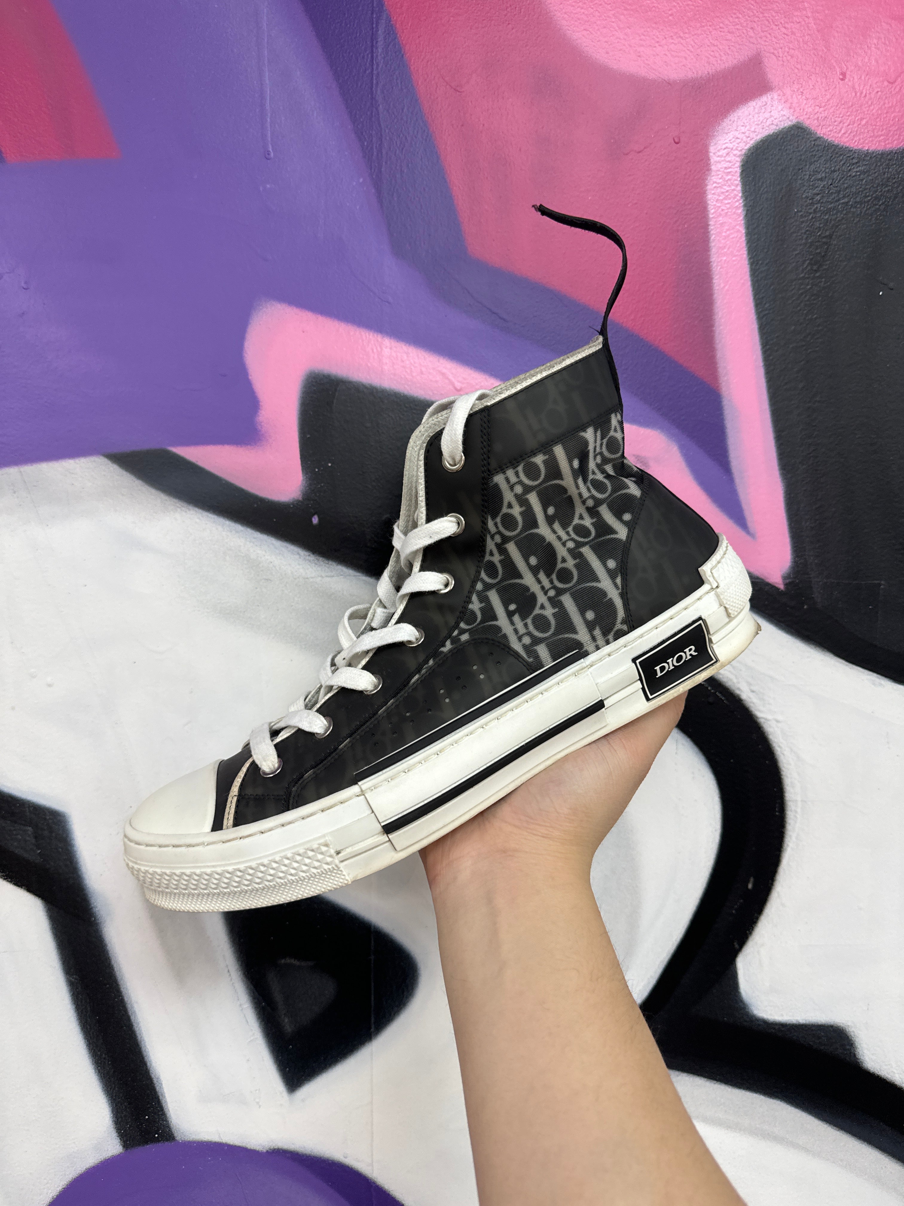 Dior Black Monogram B23 Sneakers