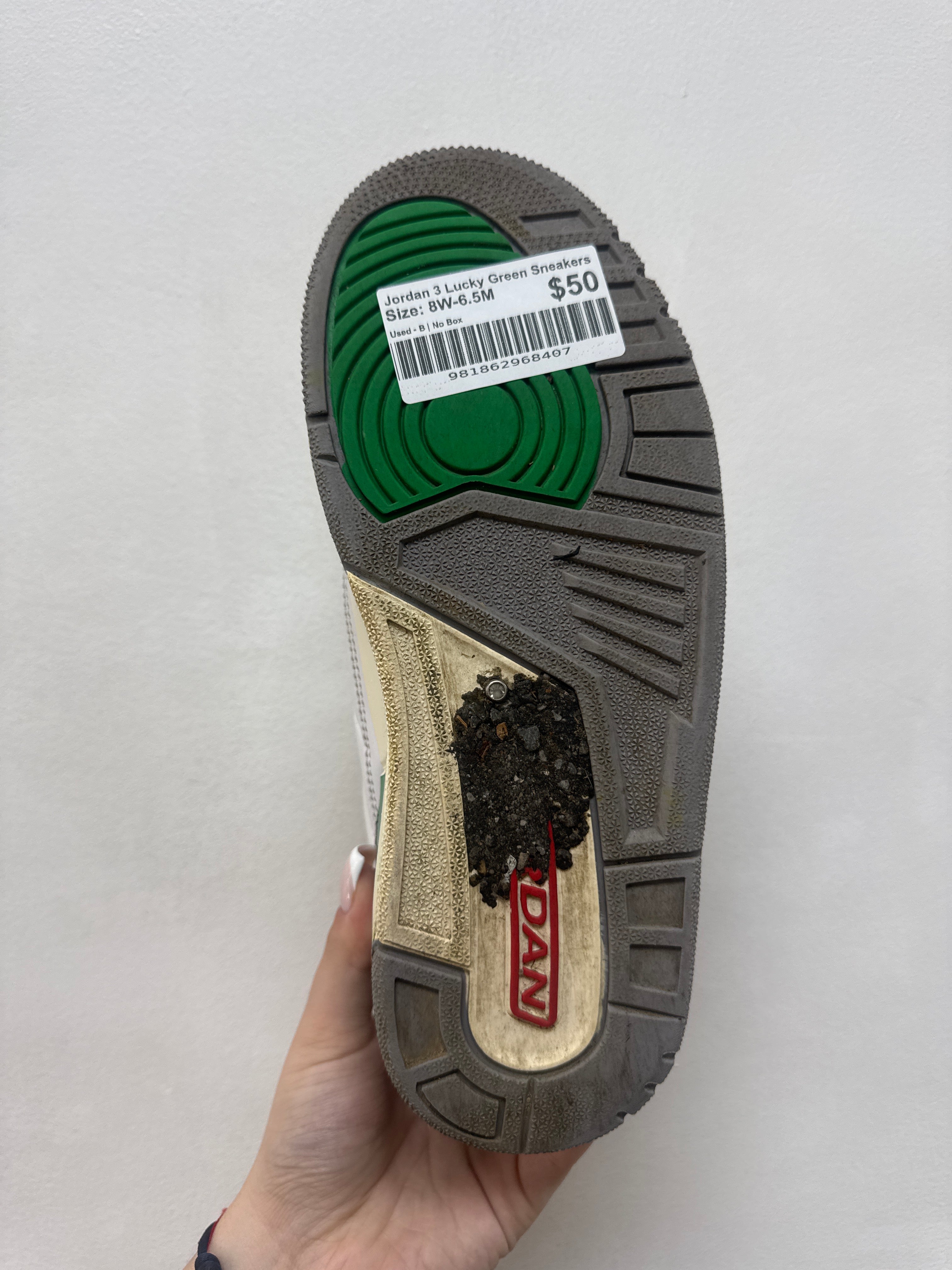 Jordan 3 Lucky Green Sneakers