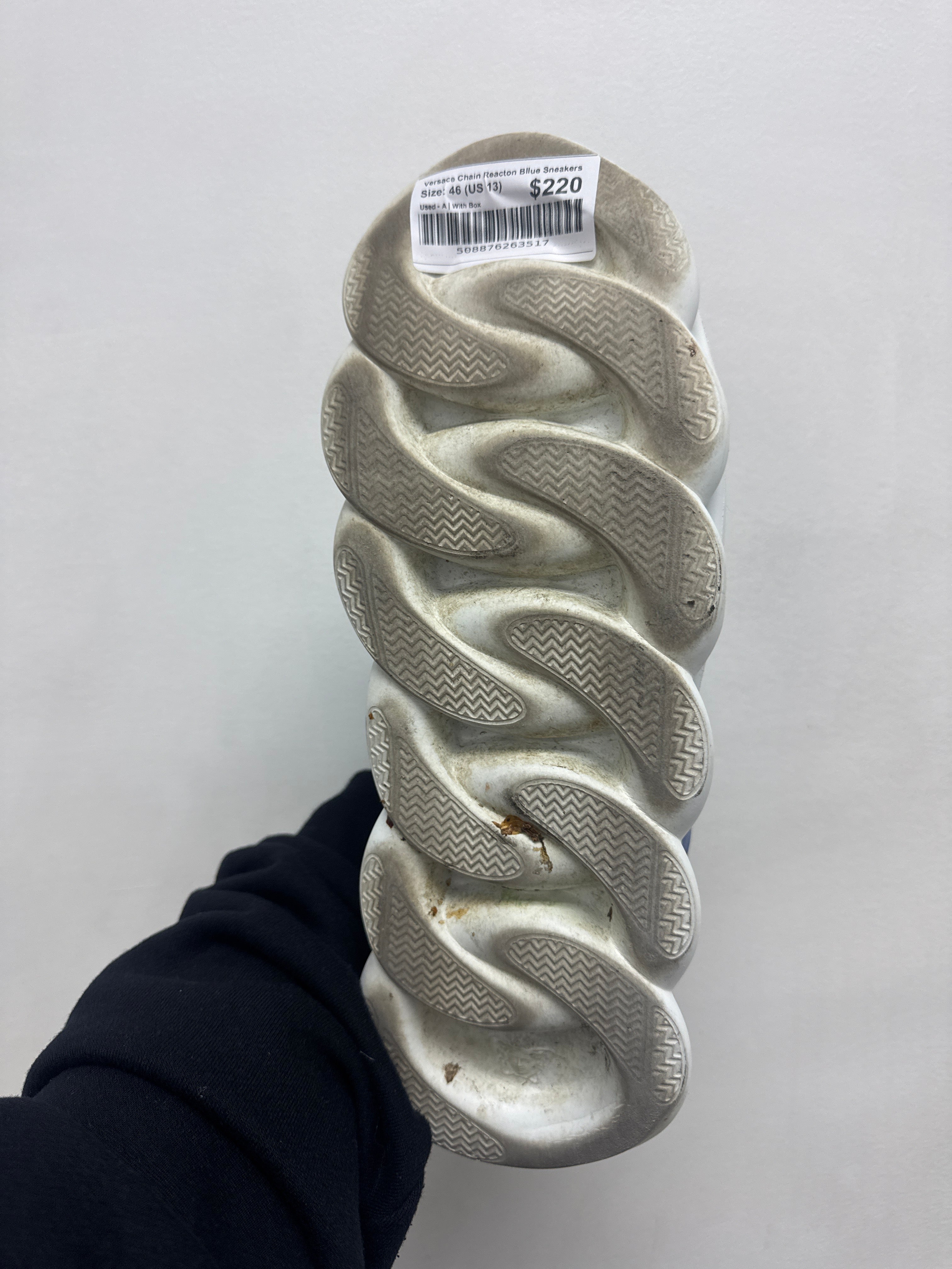 Versace Chain Reacton Bllue Sneakers