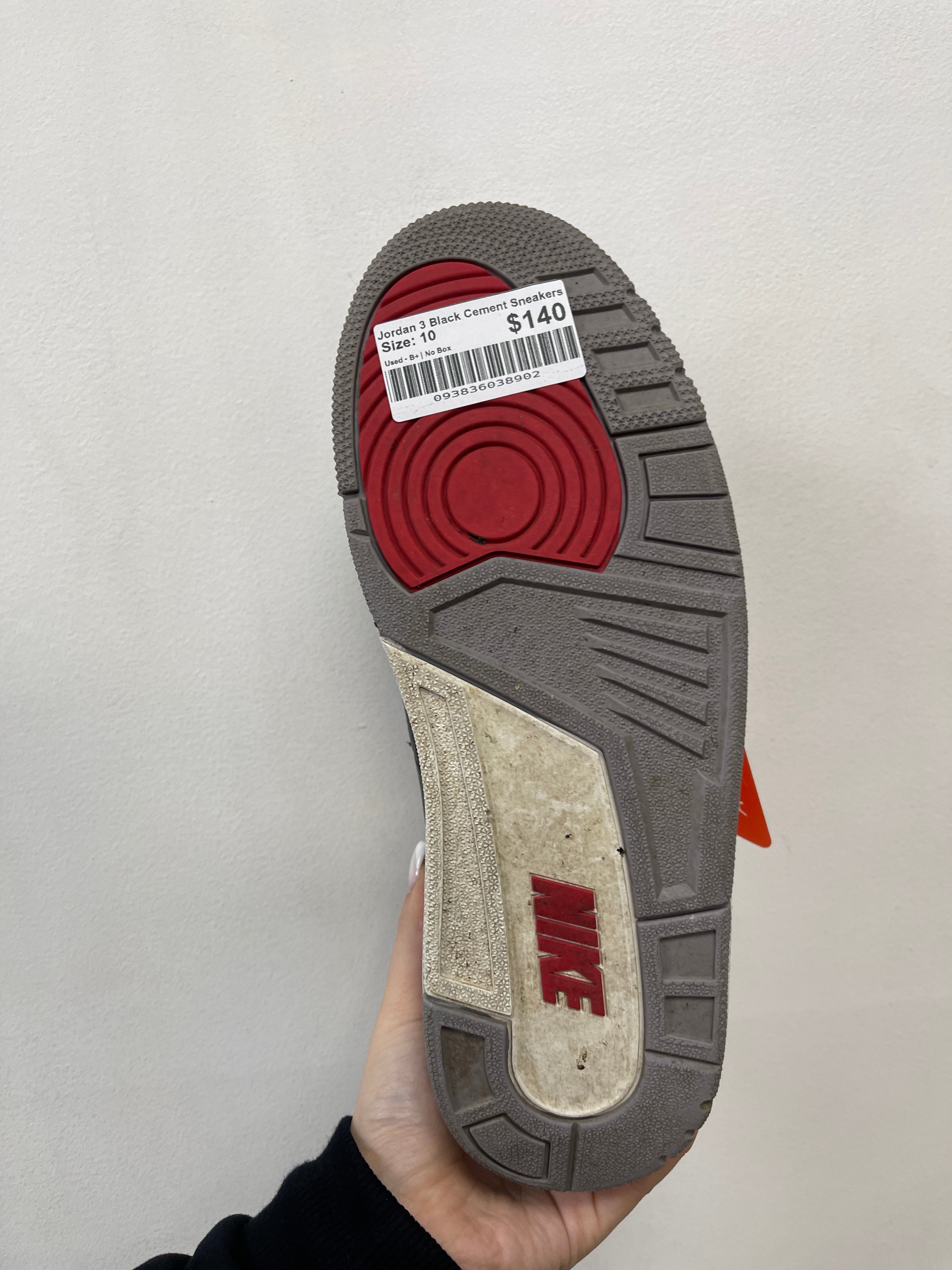 Jordan 3 Black Cement Sneakers