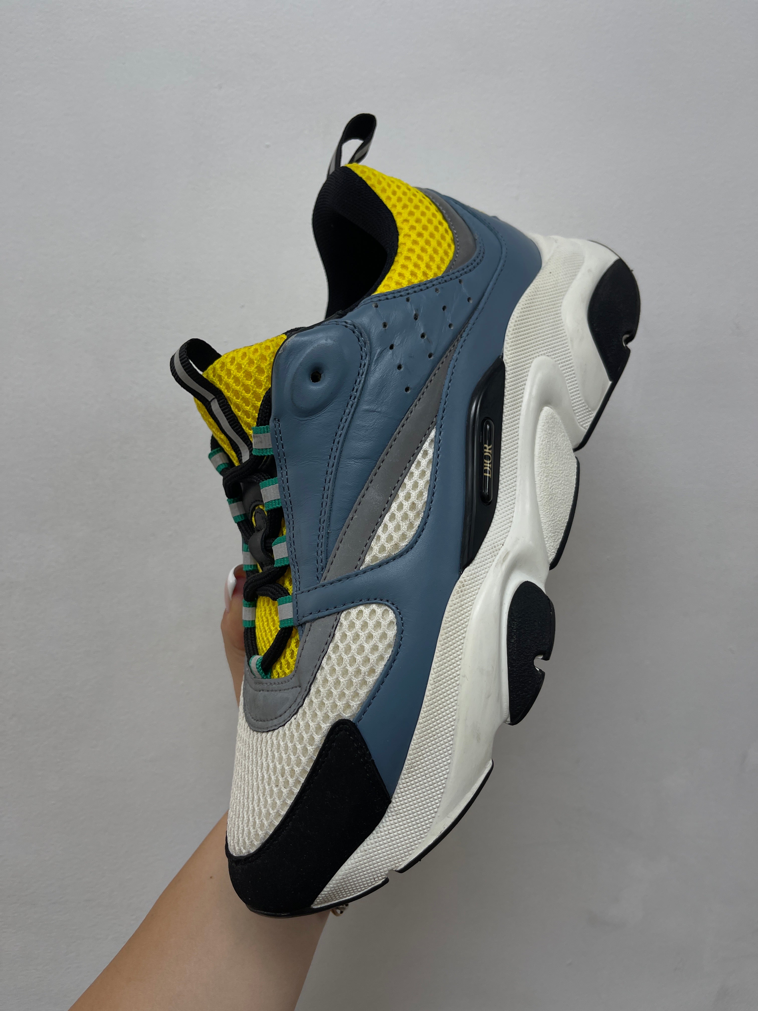 Dior B22 Powder Blue Yellow Sneakers
