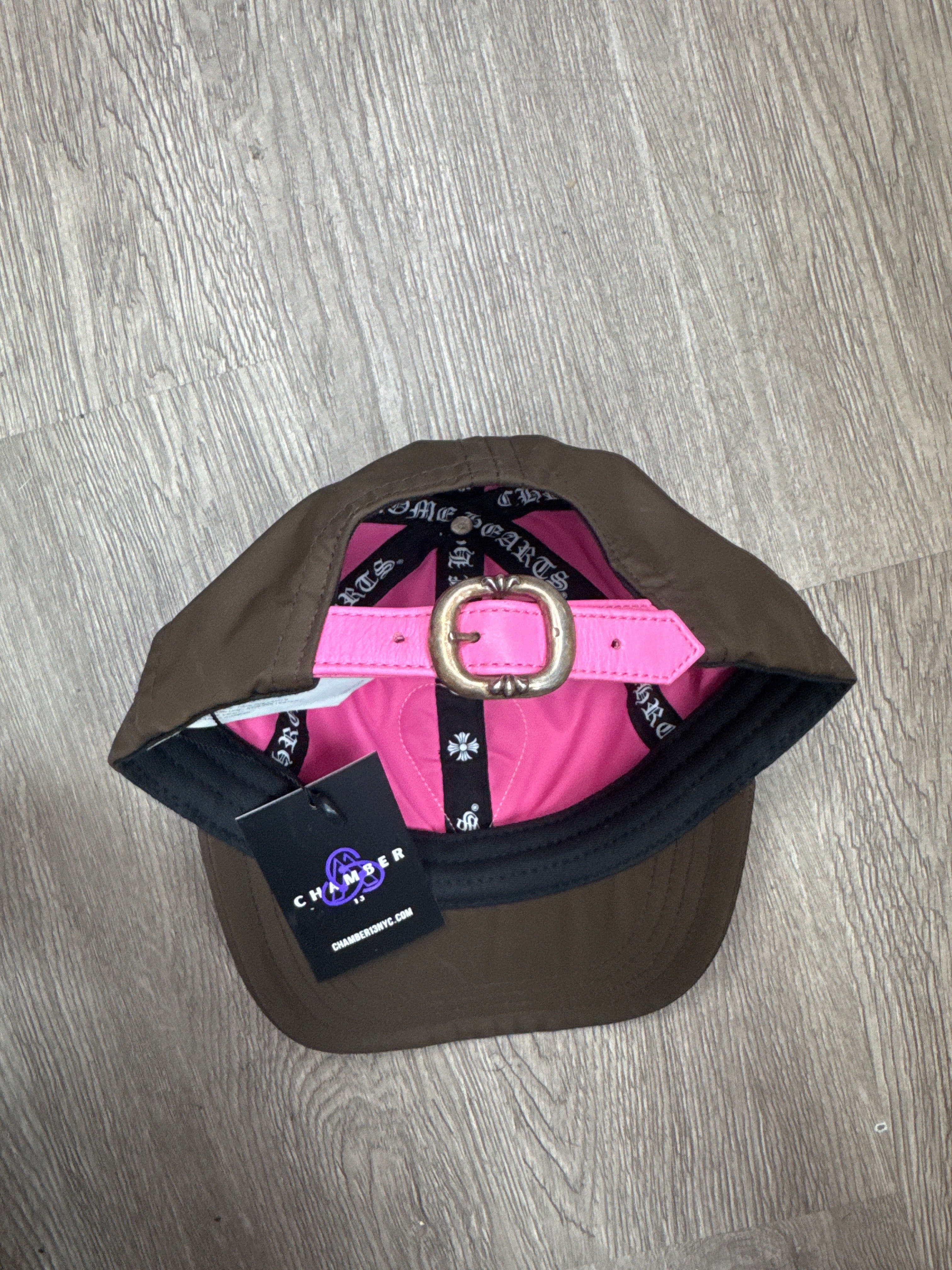 Chrome Hearts Brown Pink Heart Nylon Gunslinger Hat