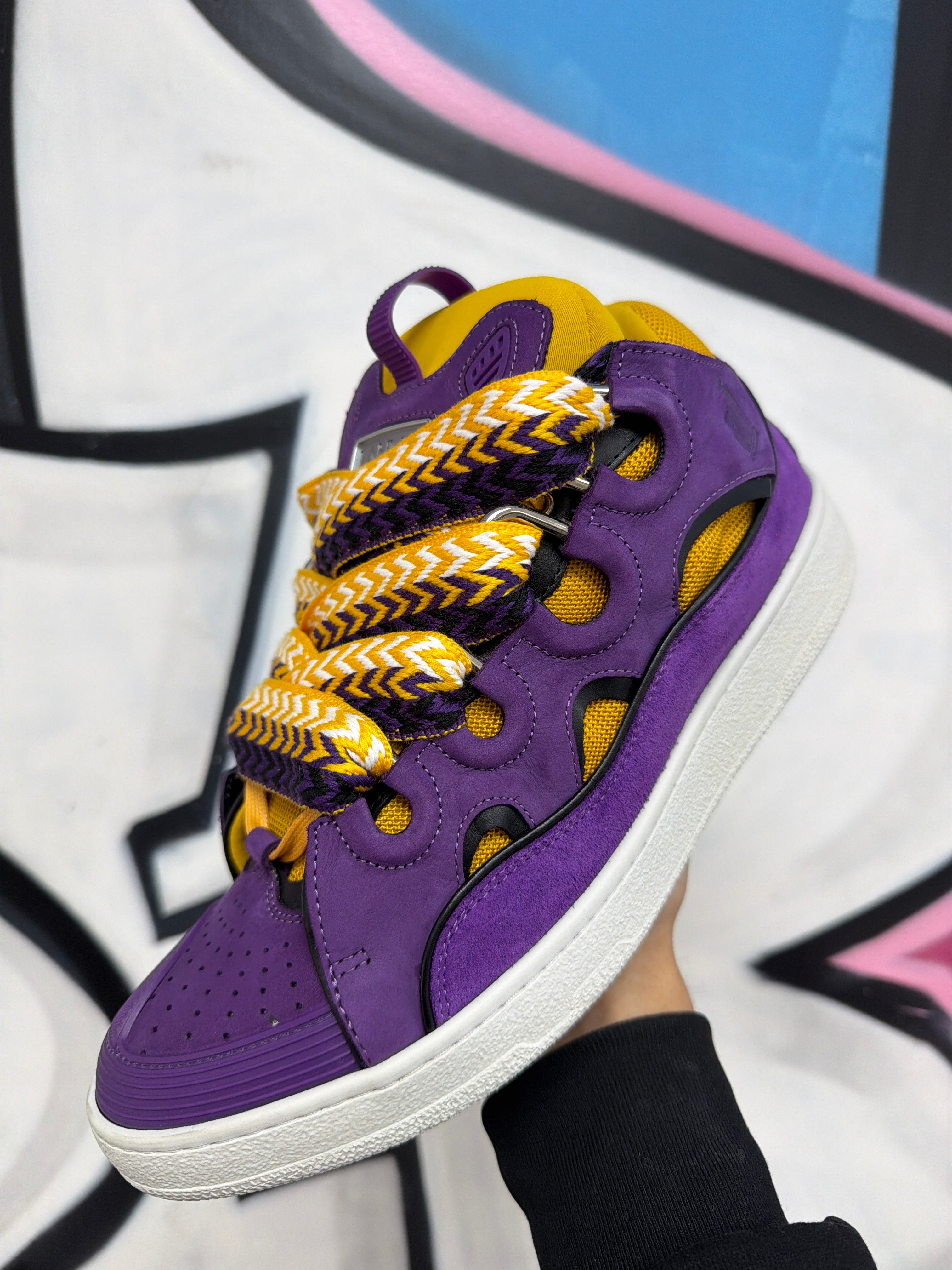 Lanvin Lakers Curb Sneakers