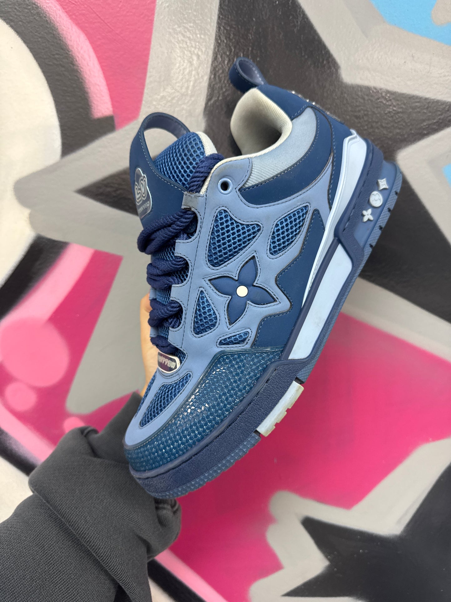Louis Vuitton Blue Baby Blue Skates Sneakers