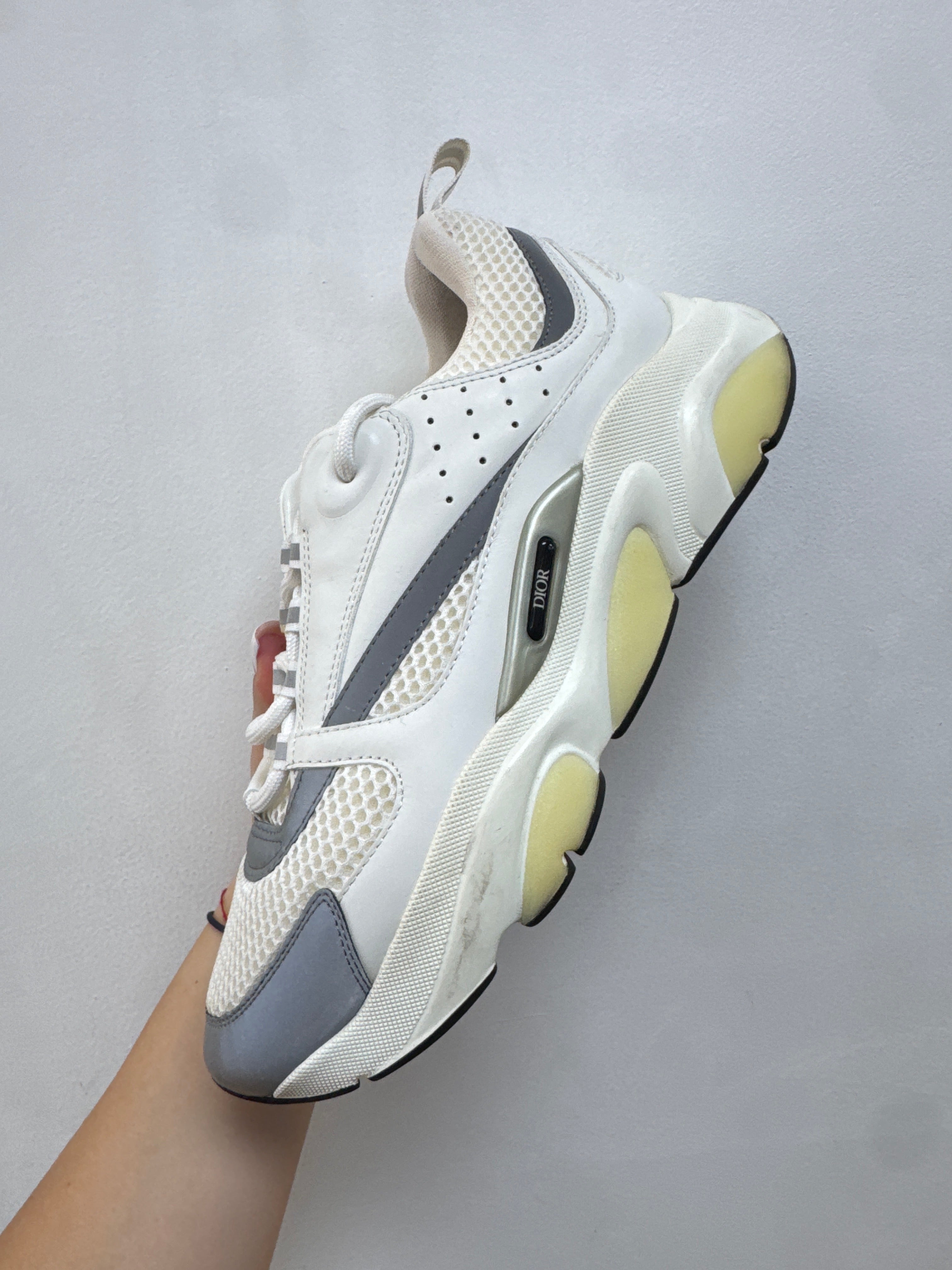 Dior White Silver B22 Sneakers