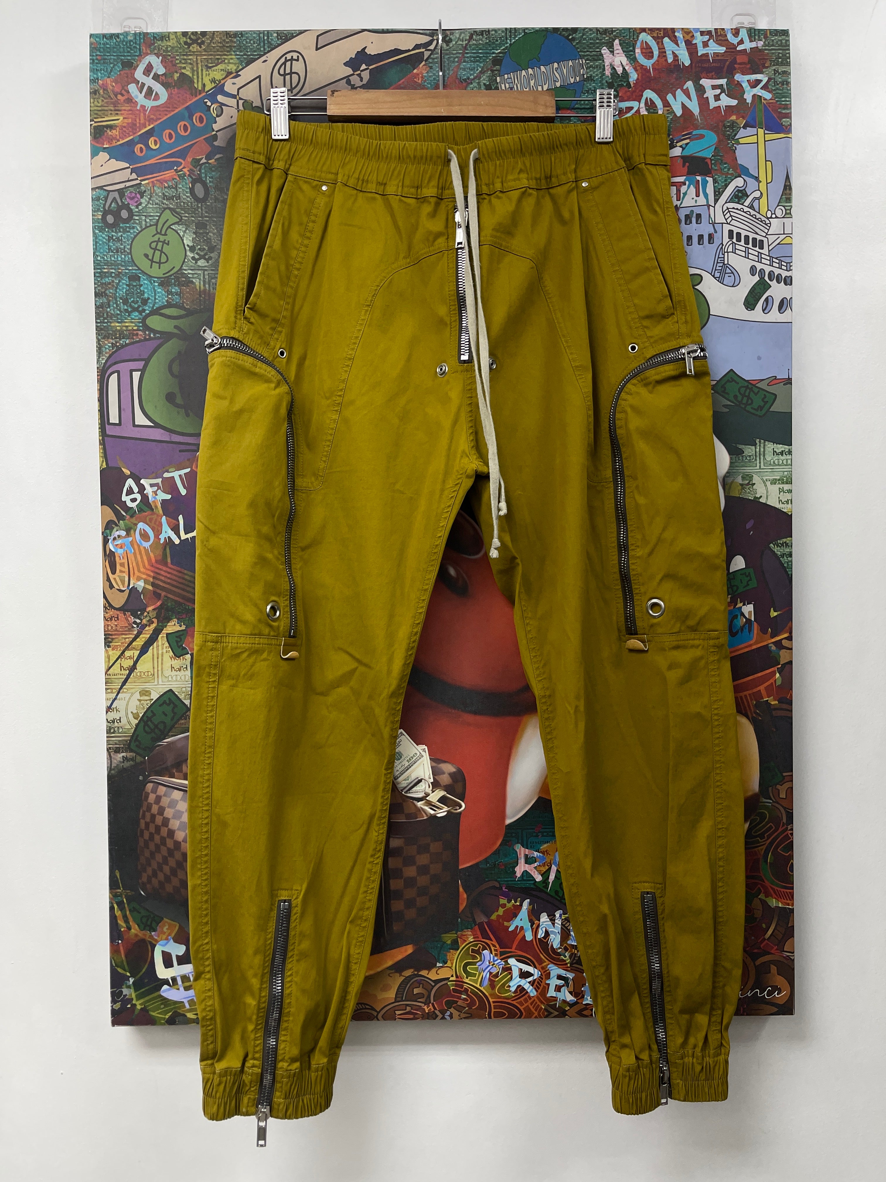 Rick Owens Mustard Bauhaus Cargo (56) Pants