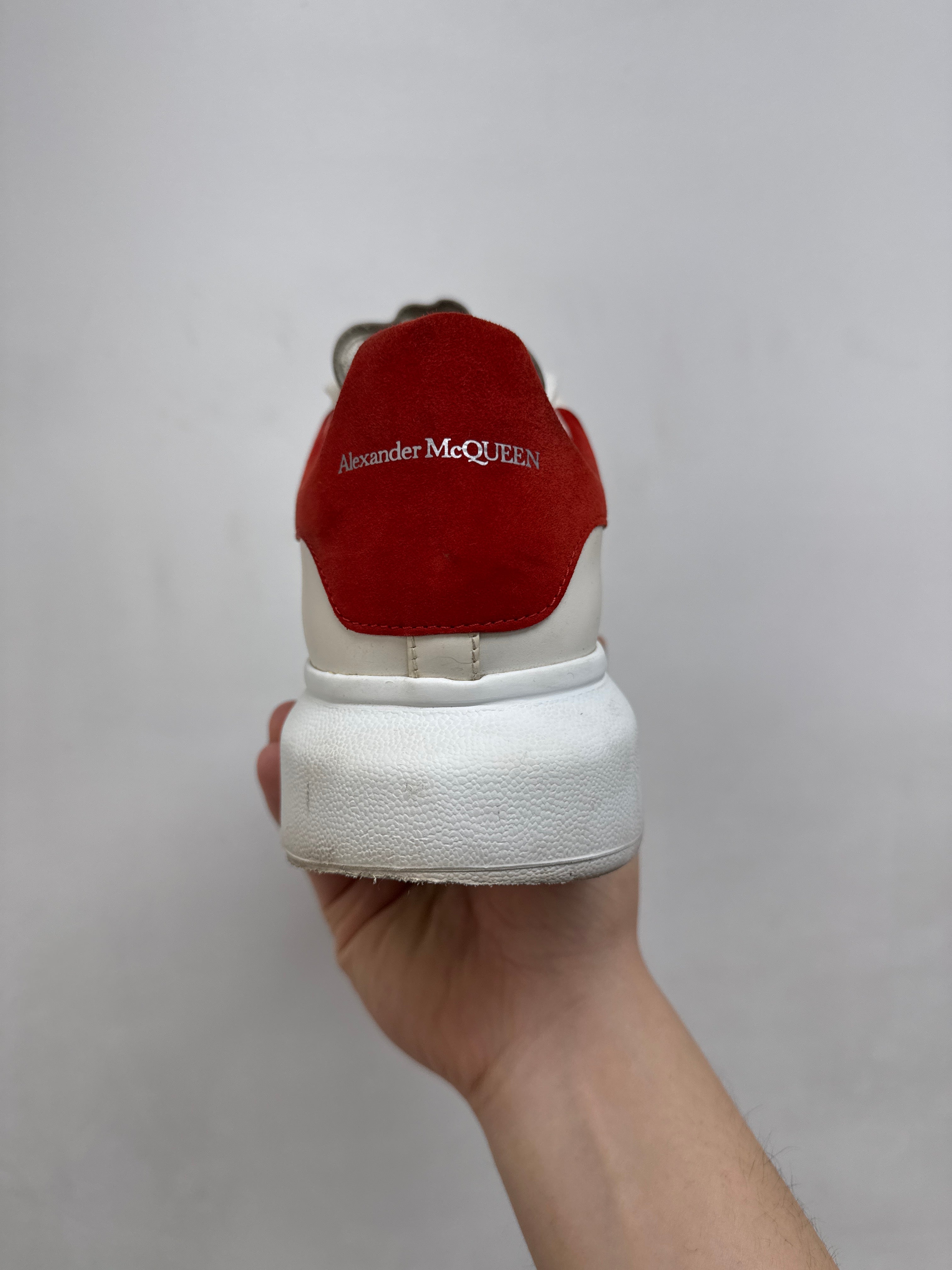 Alexander Mcqueen White Red Oversized Sneakers