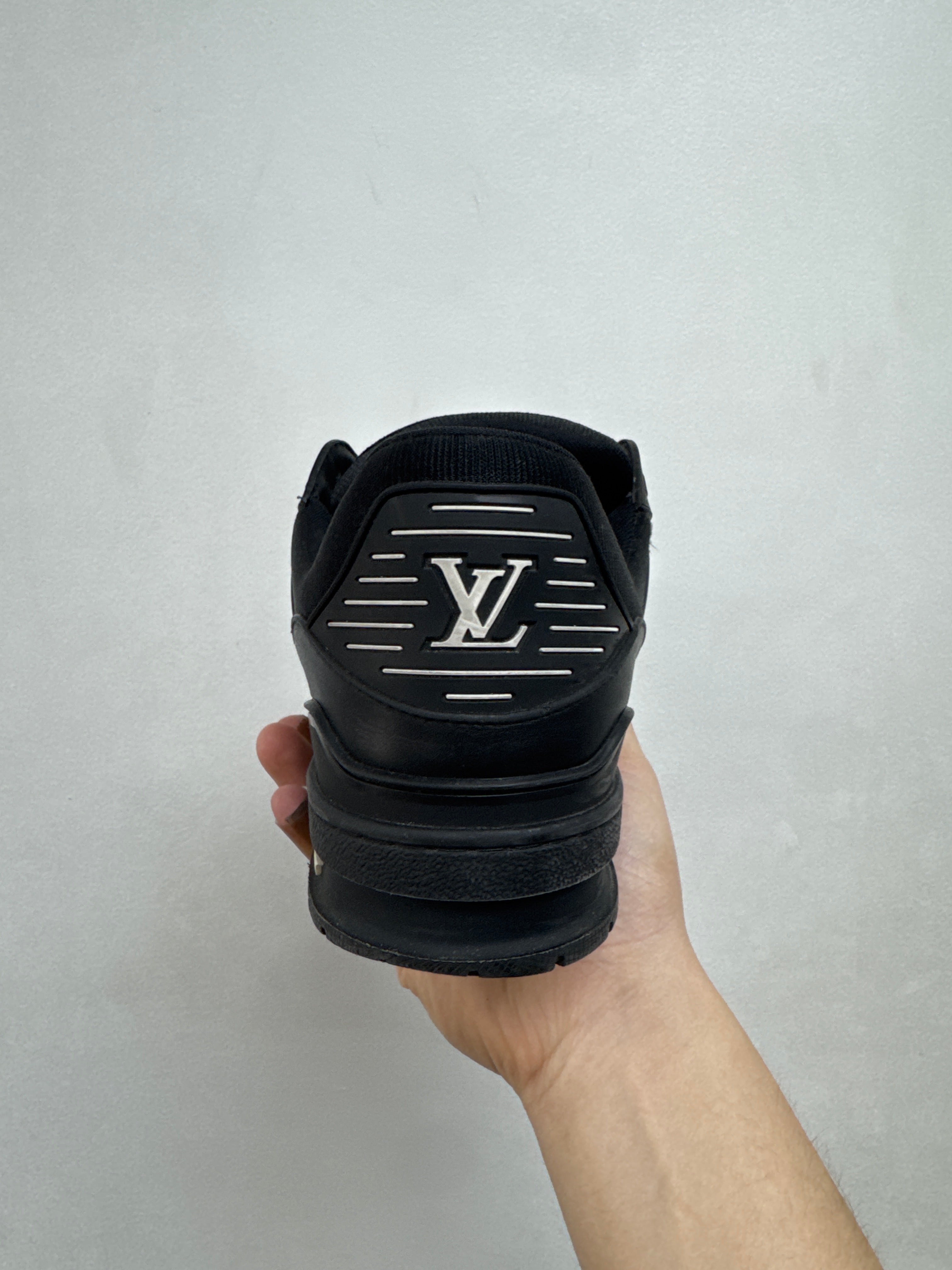 Louis Vuitton Black Embossed Monogram Sneakers