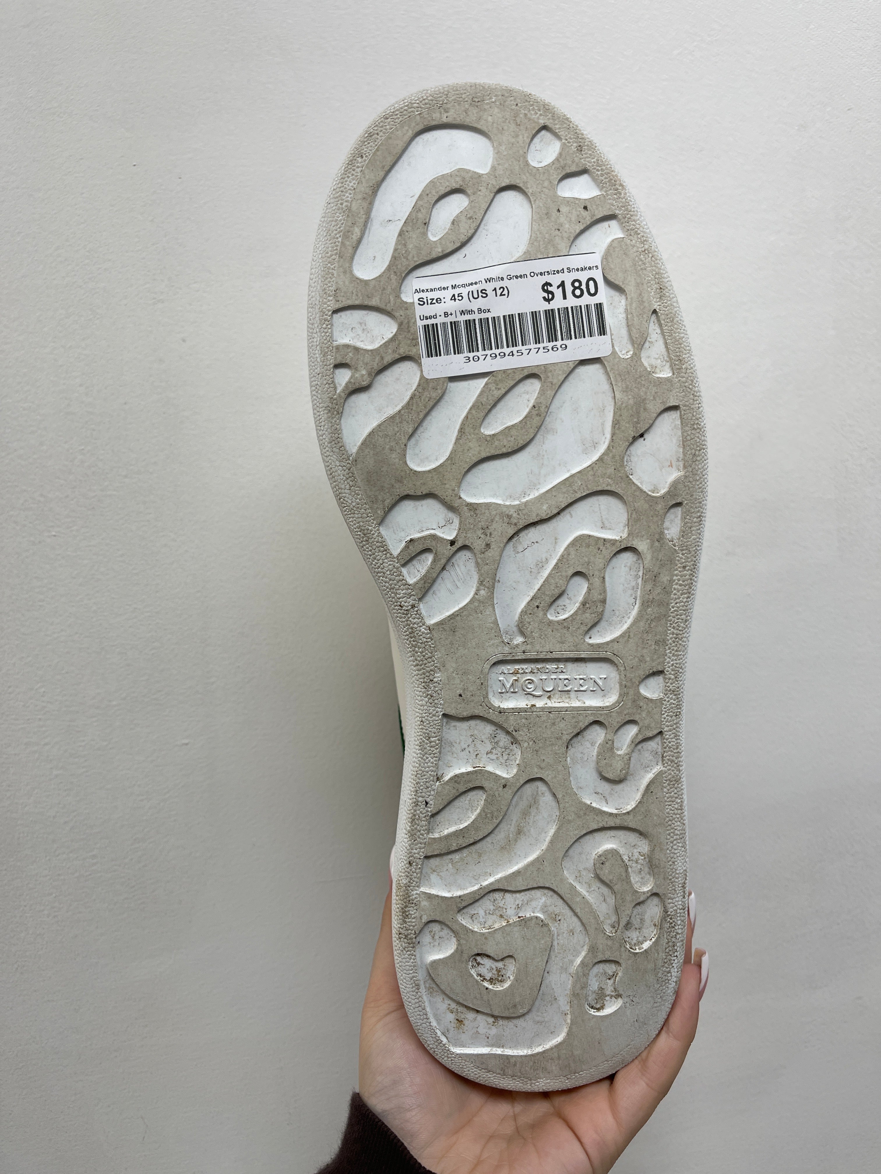 Alexander Mcqueen White Green Oversized Sneakers