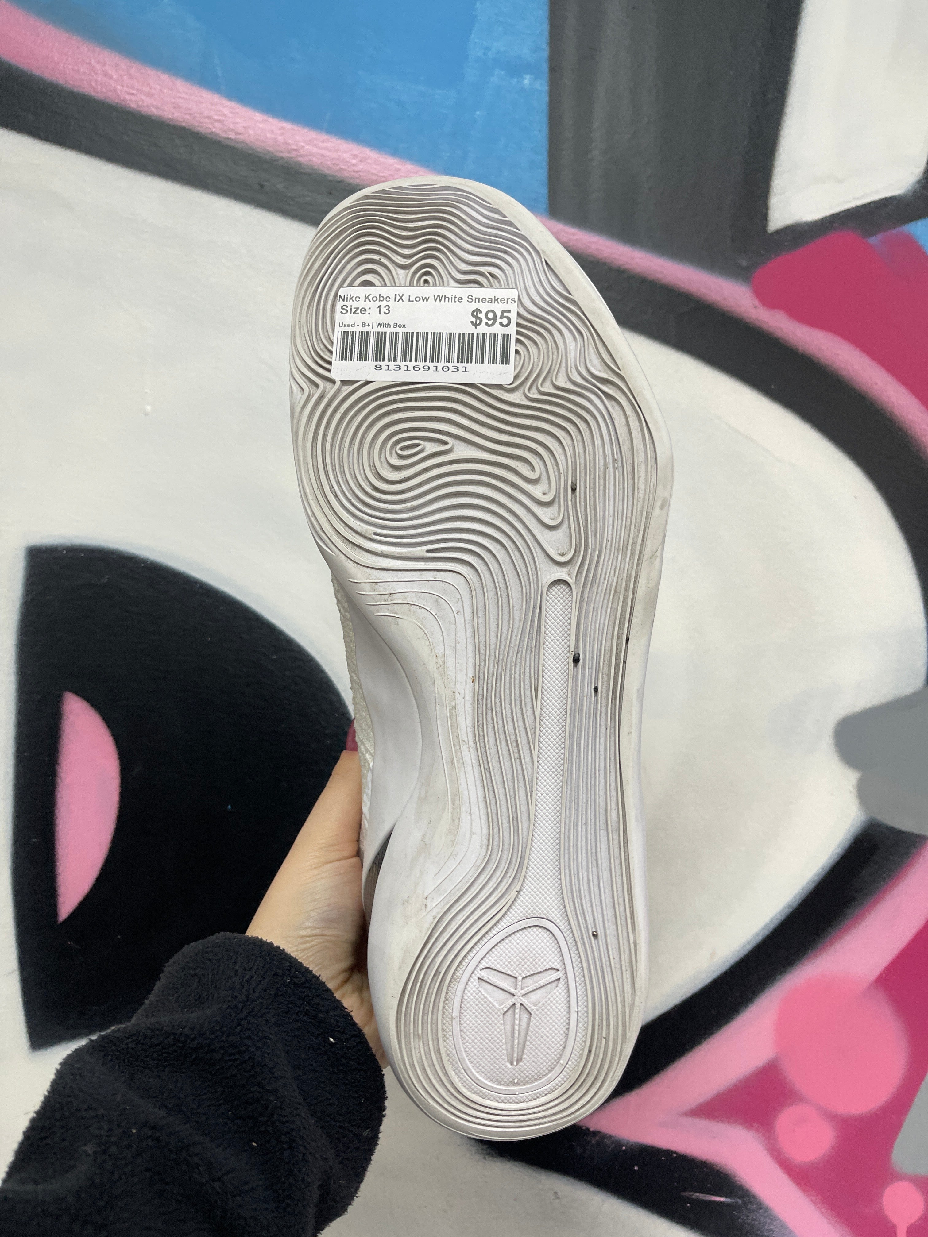 Nike Kobe IX Low White Sneakers