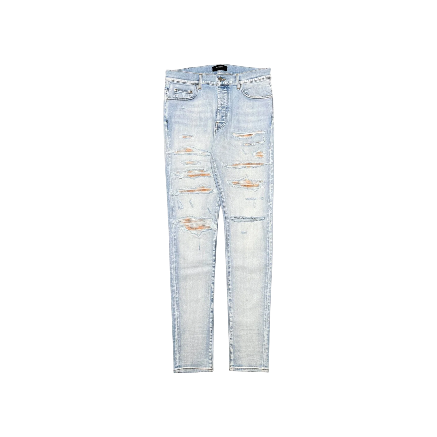 Amiri 'Thrasher Plaid' Indigo Jeans