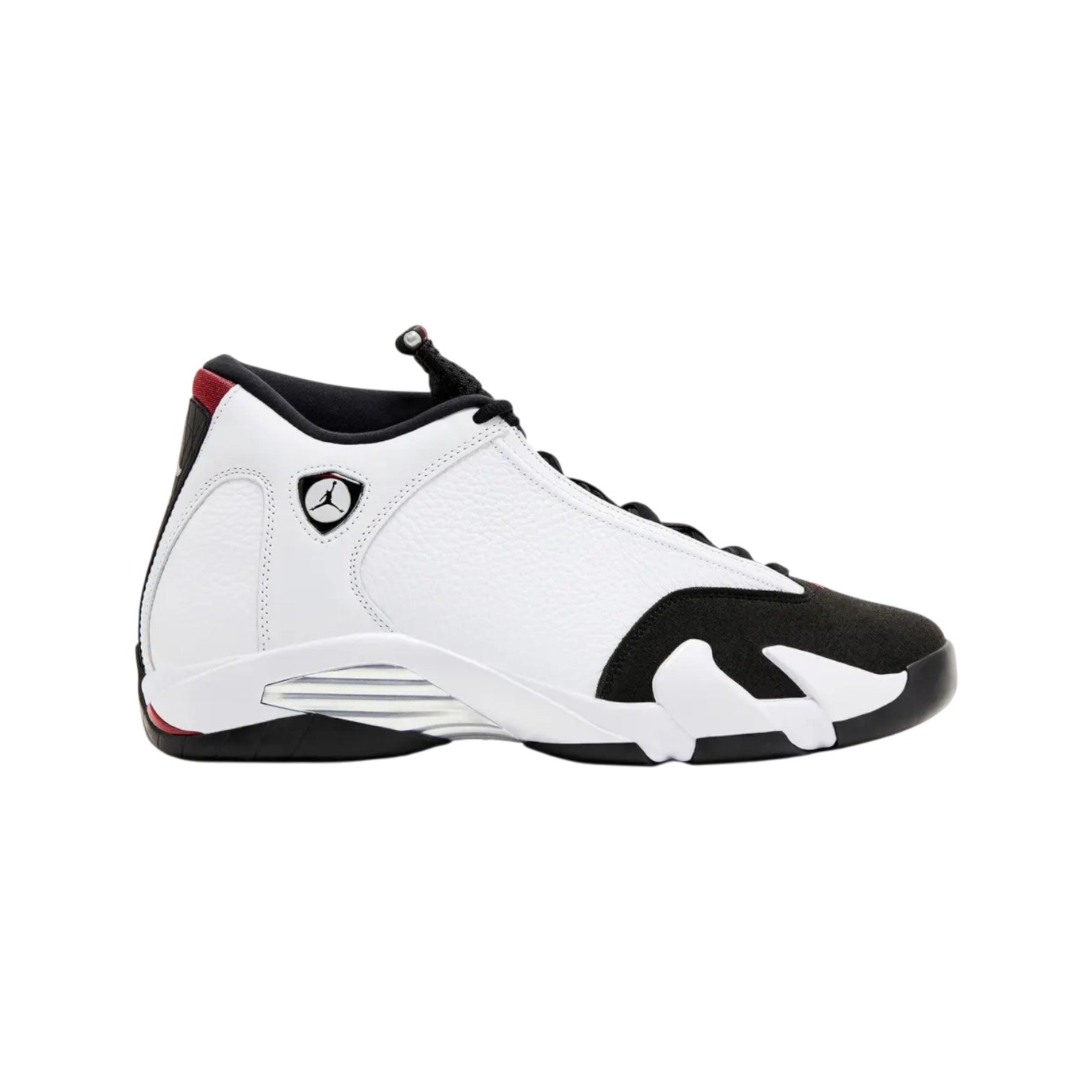 Jordan 14 'Black Toe' White & Black Sneakers