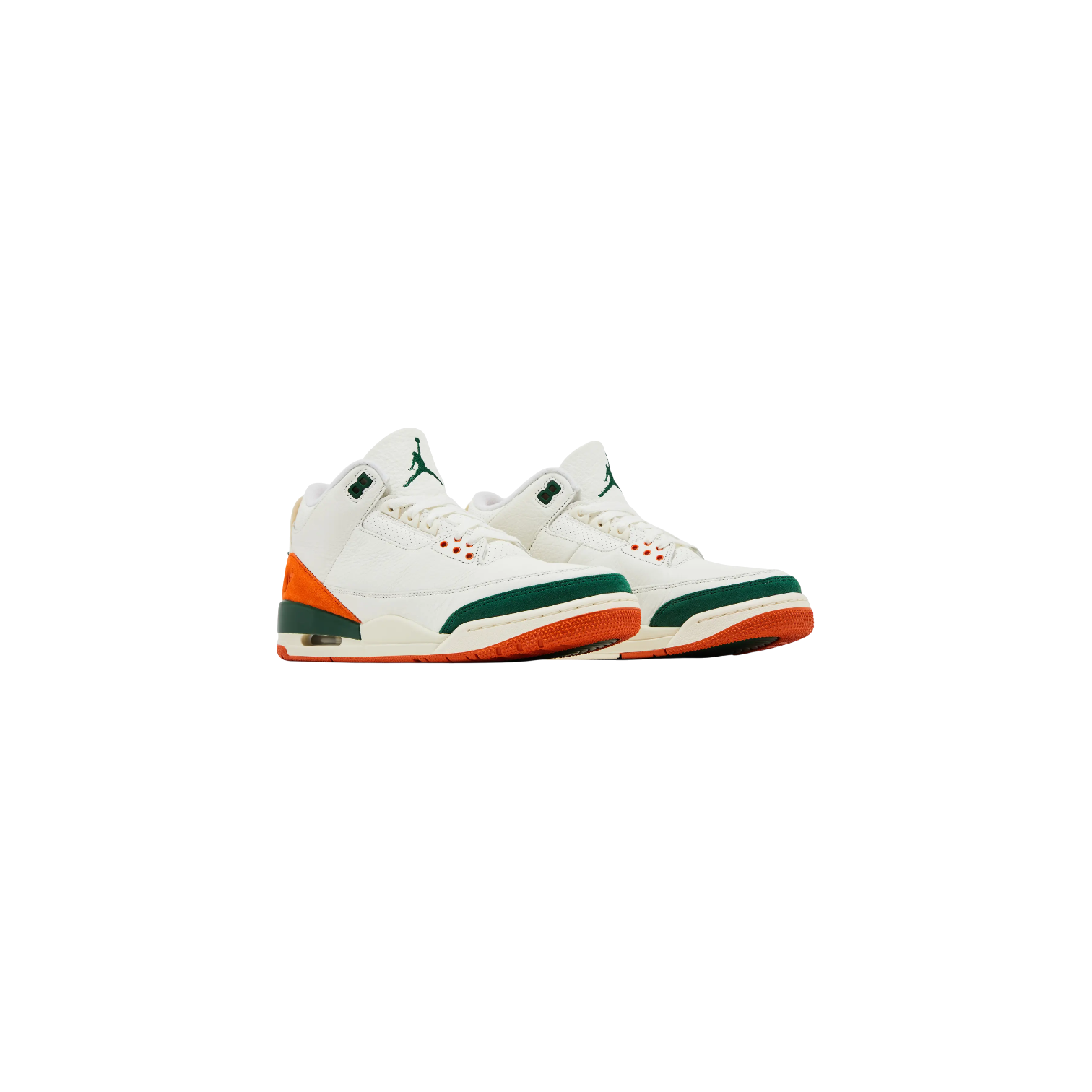 Air Jordan 3 x Solefly 'Miami' Green & Orange Sneakers