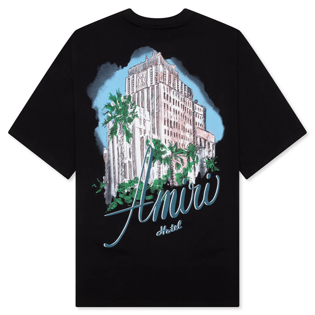 Amiri 'Hotel' Black Tee