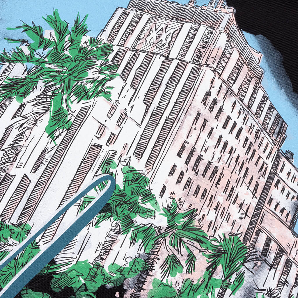Amiri 'Hotel' Black Tee