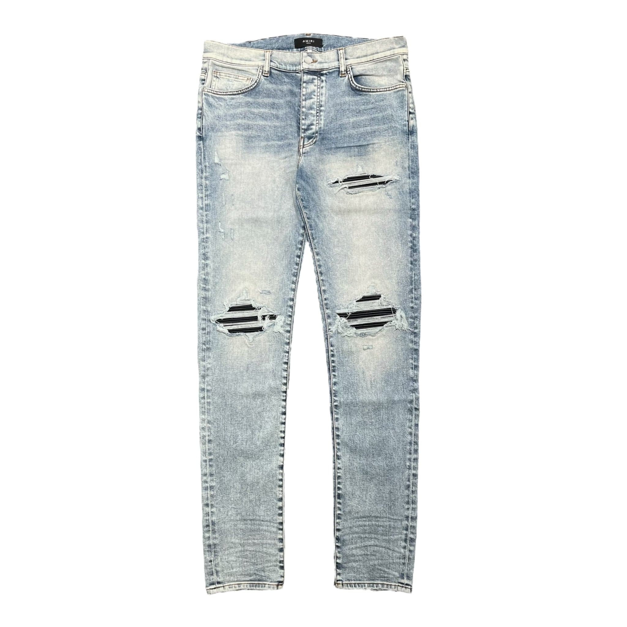 Amiri Jeans 'MX1' Black Patch Stone Wash Jeans