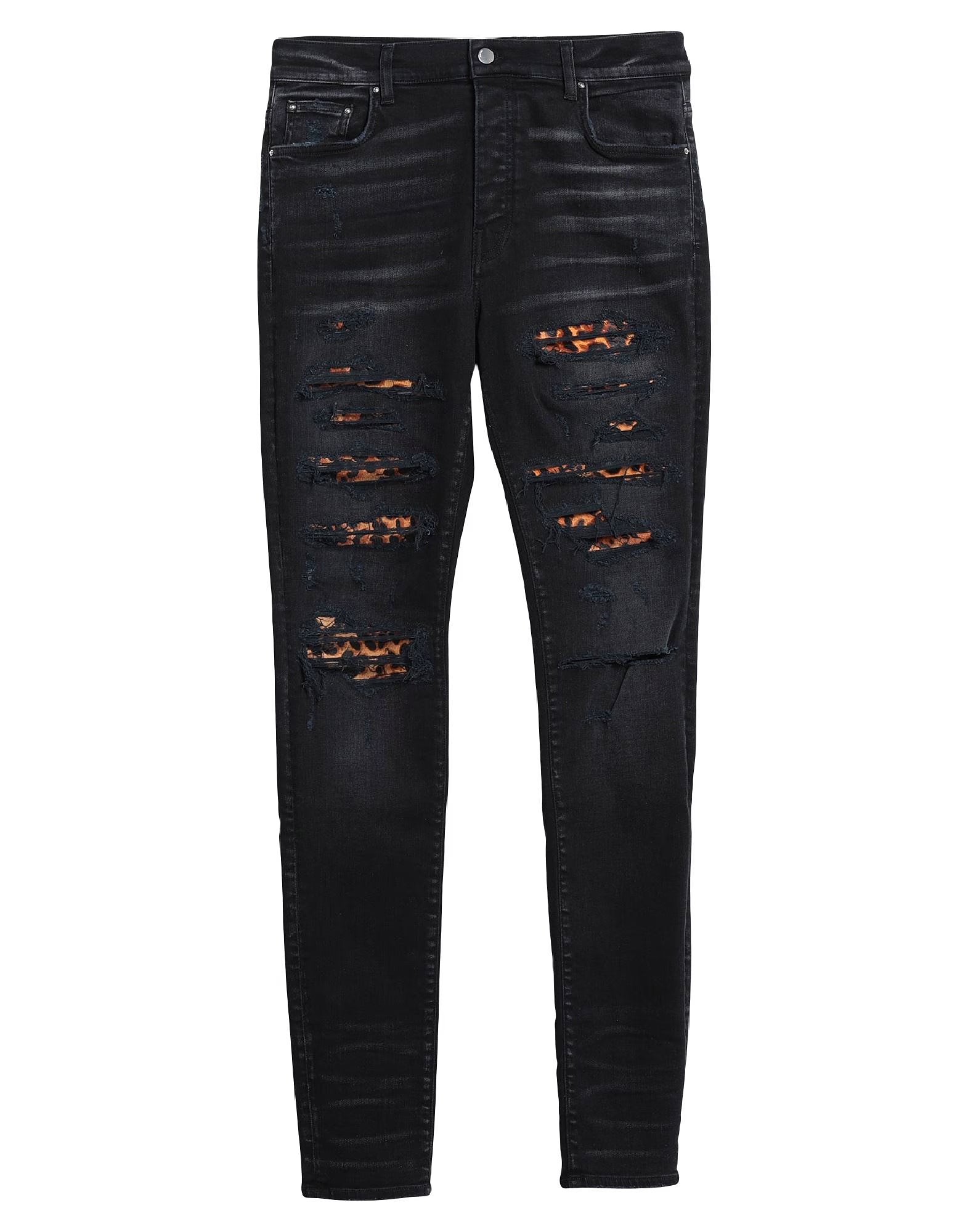 Amiri Thrasher 'Leopard Patch' Black Jeans