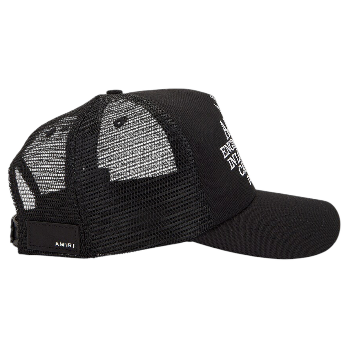 Amiri Pegasus Black Trucker Cap