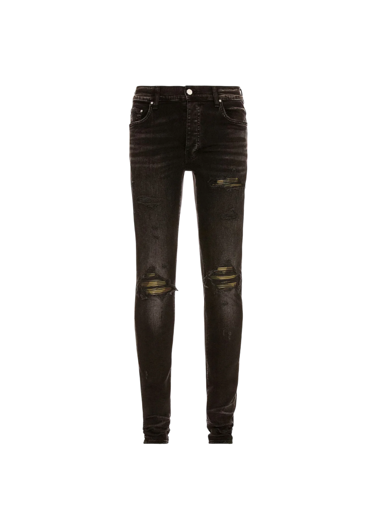 Amiri 'Camo Patch' Black Jeans