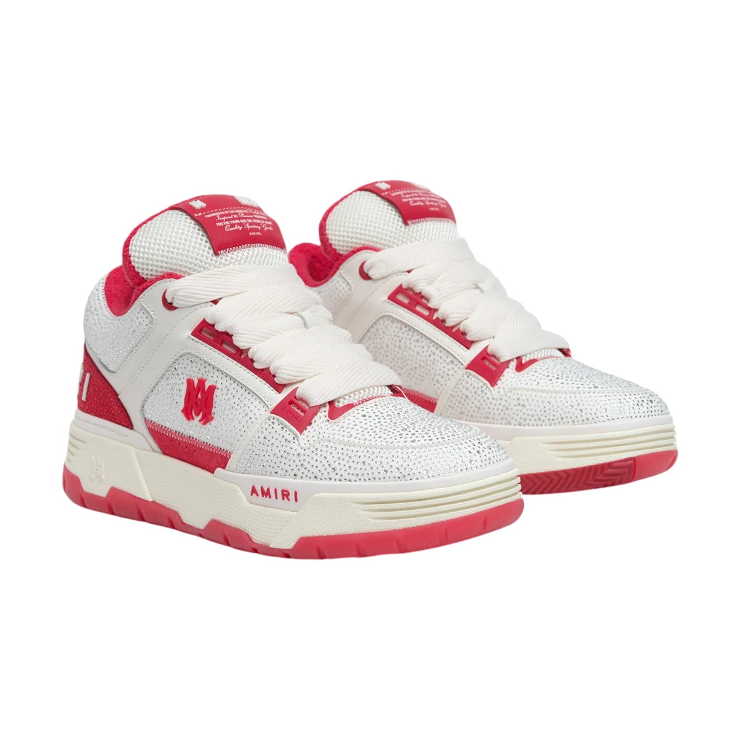 Amiri 'Crystal MA-1' White & Red Sneakers