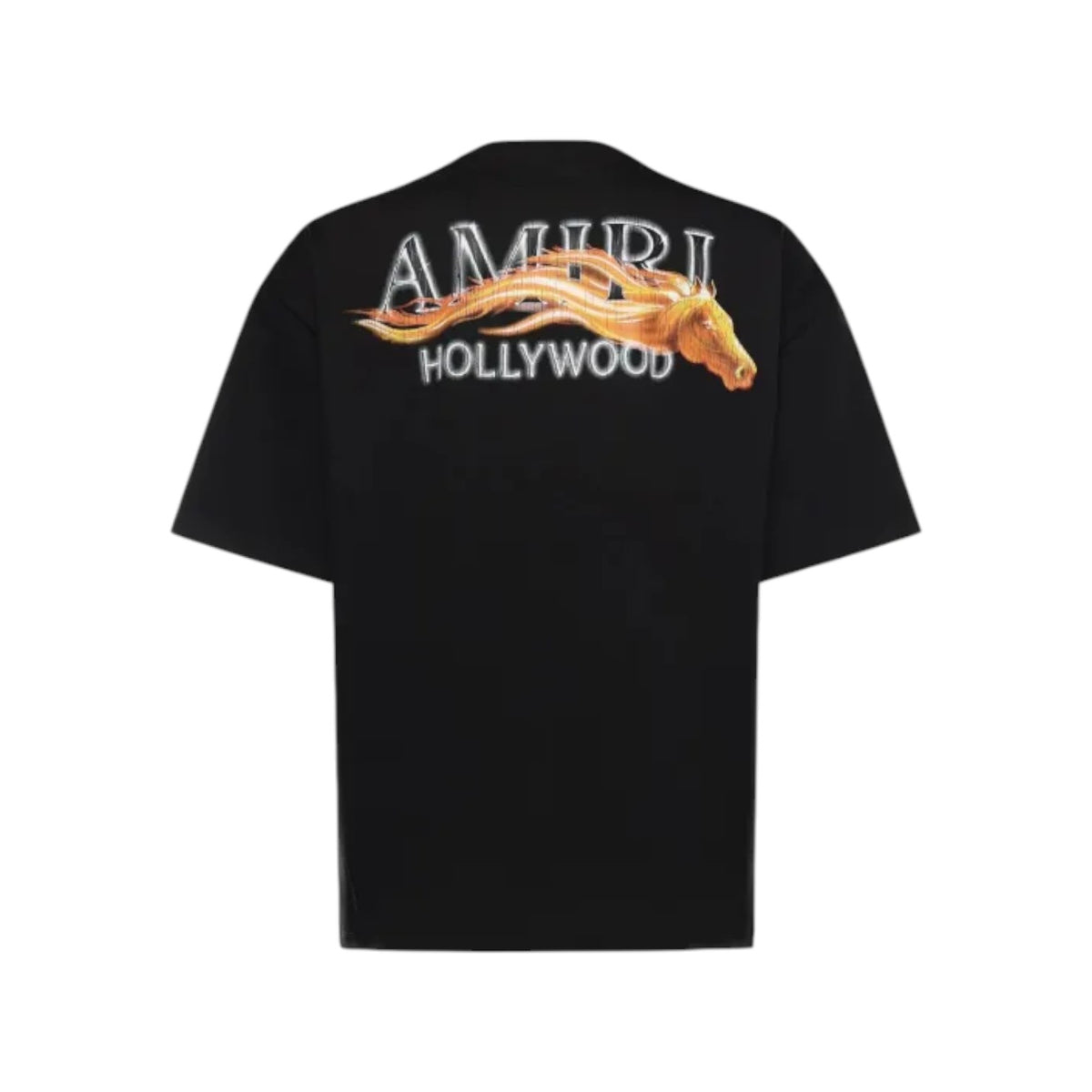 Amiri 'Flame Hollywood Horse' Black Tee