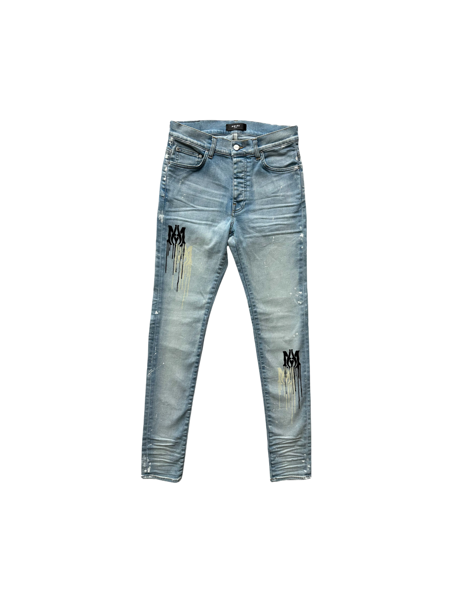 Amiri 'MA Stencil' Blue Jeans