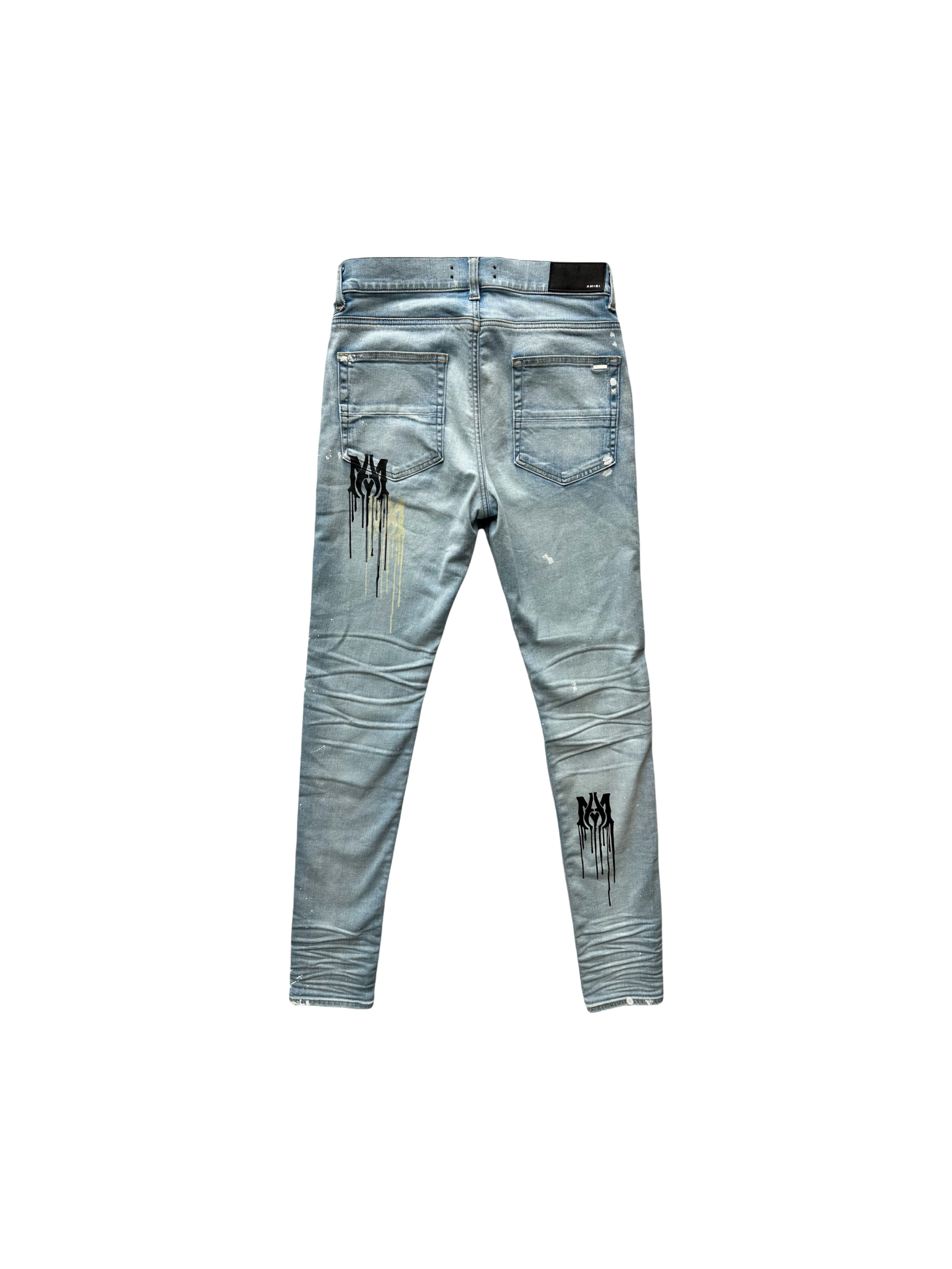 Amiri 'MA Stencil' Blue Jeans