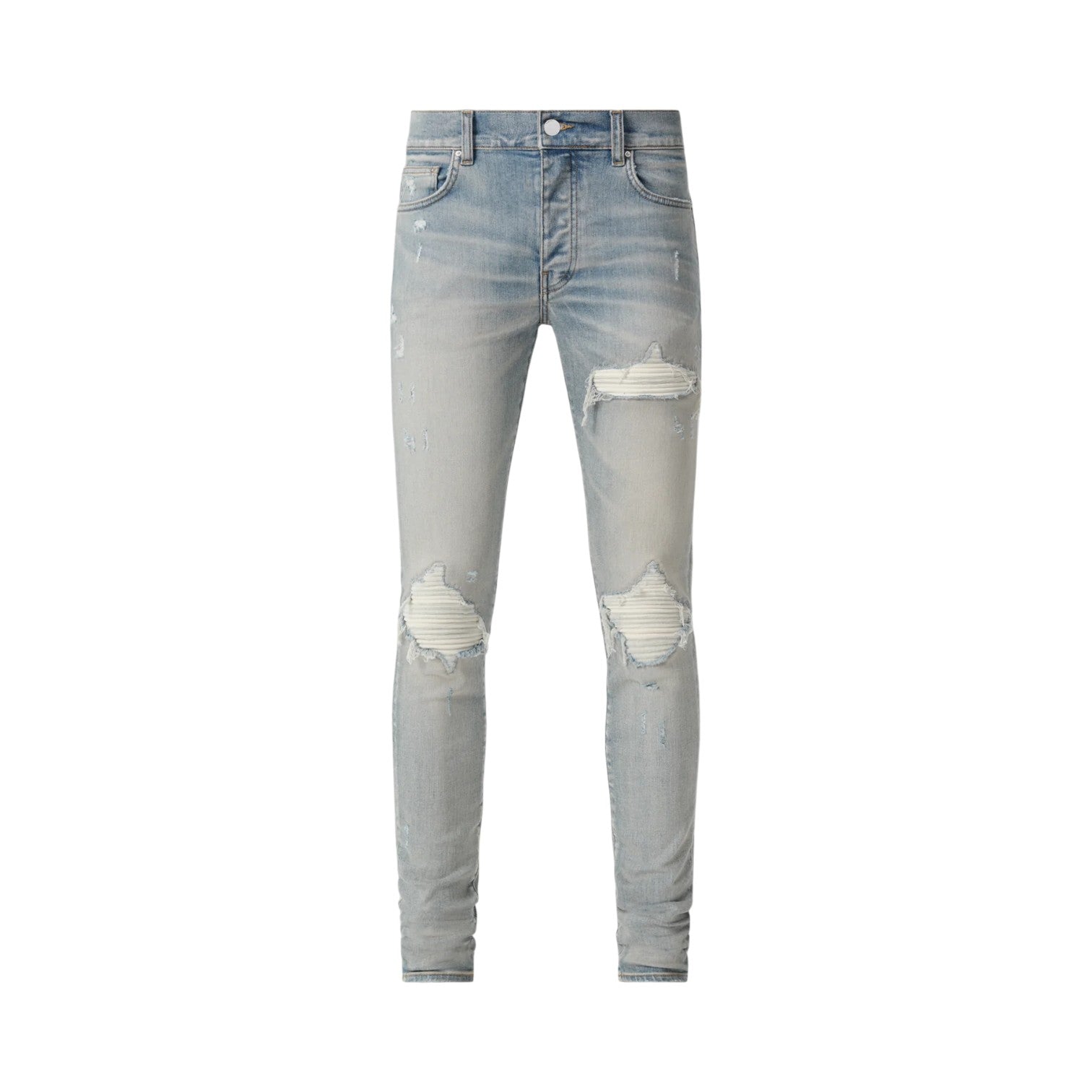 Amiri 'MX1' Light Wash & White Patch Jeans