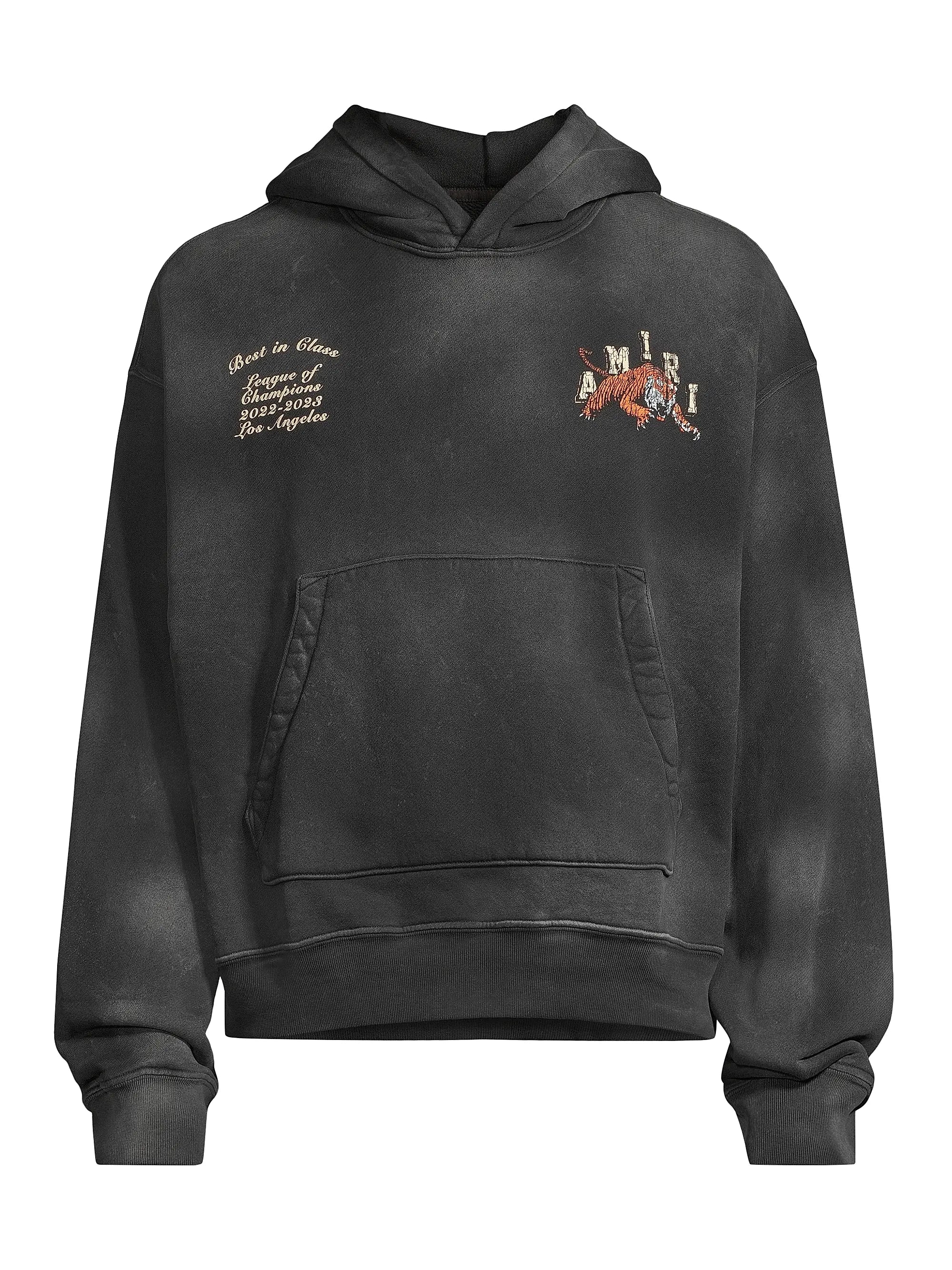 Amiri 'Tiger Varsity' Black & White Zip Up Hoodie