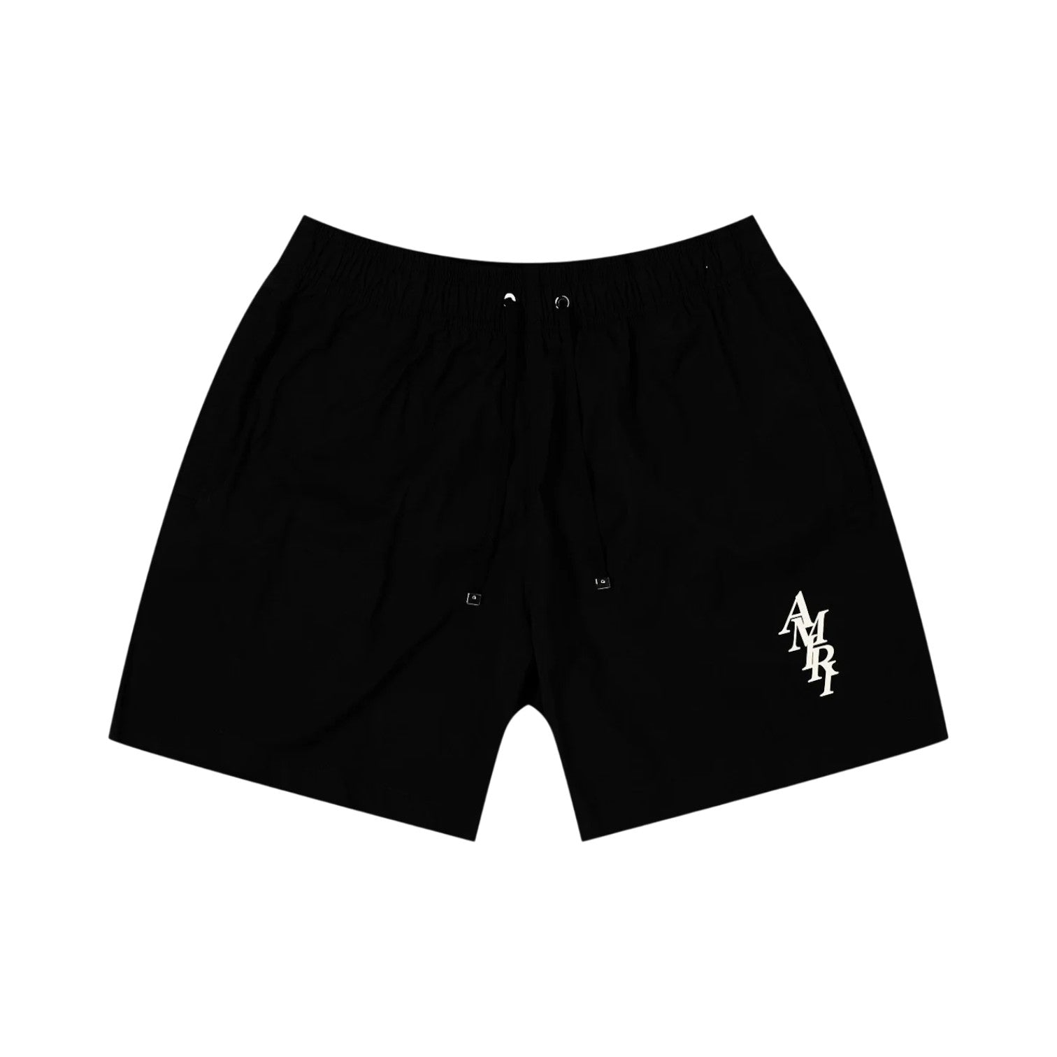 Amiri 'Vertical Stack' Black Swim Shorts