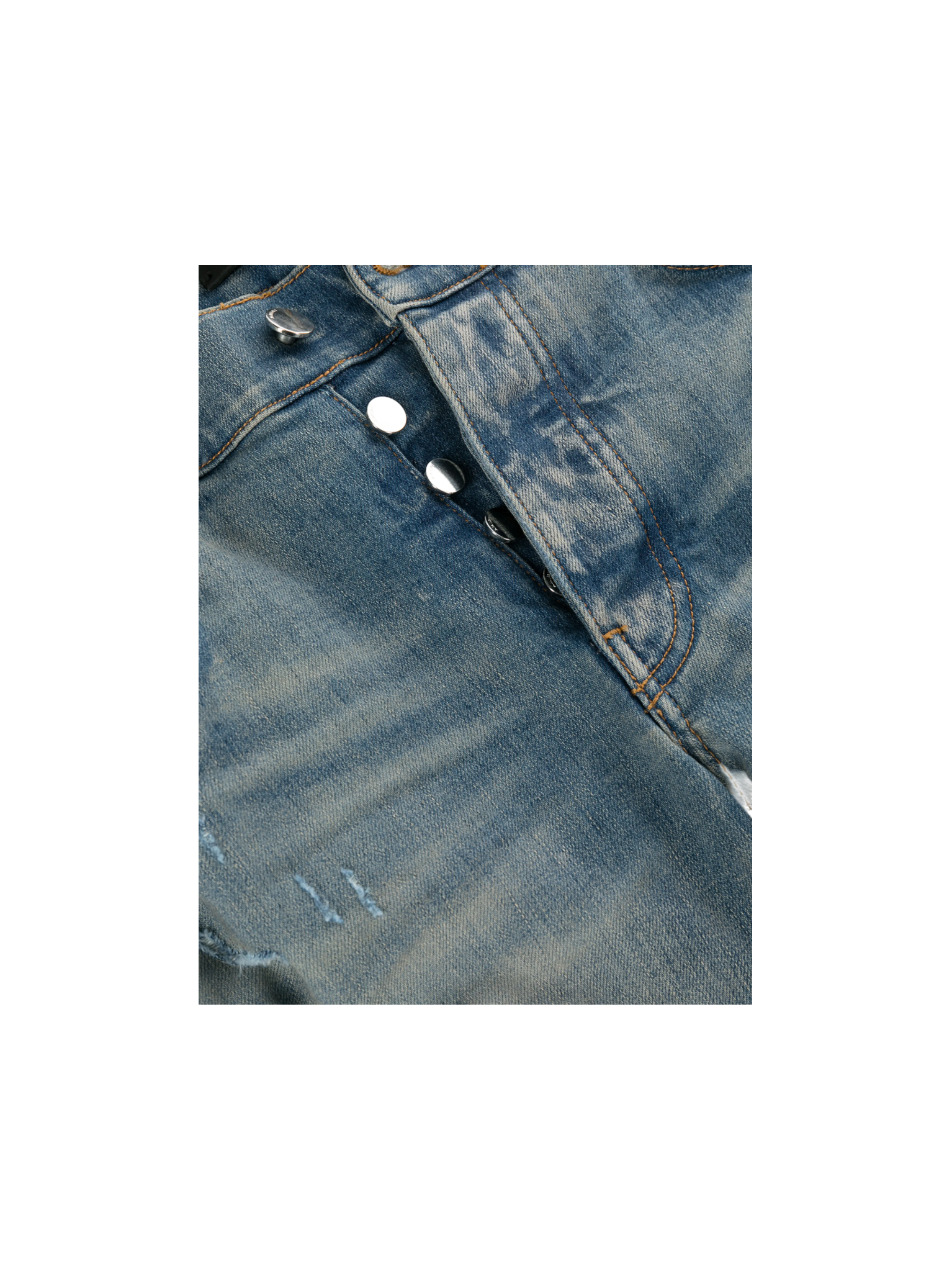 Amiri 'Vintage Bandana Art Patch' Blue Jeans