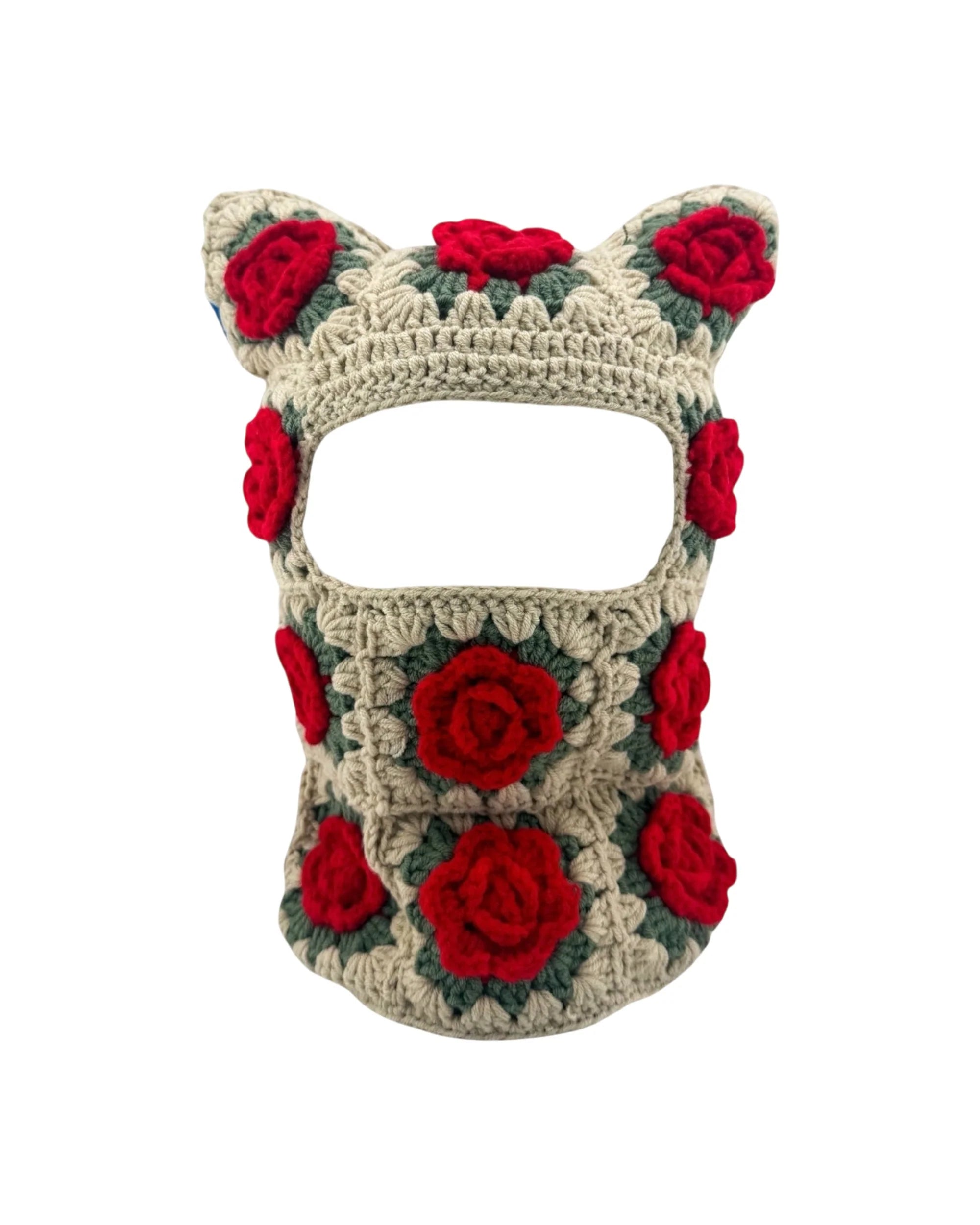 Arkyve '3D Rose' White & Red Cat Mask