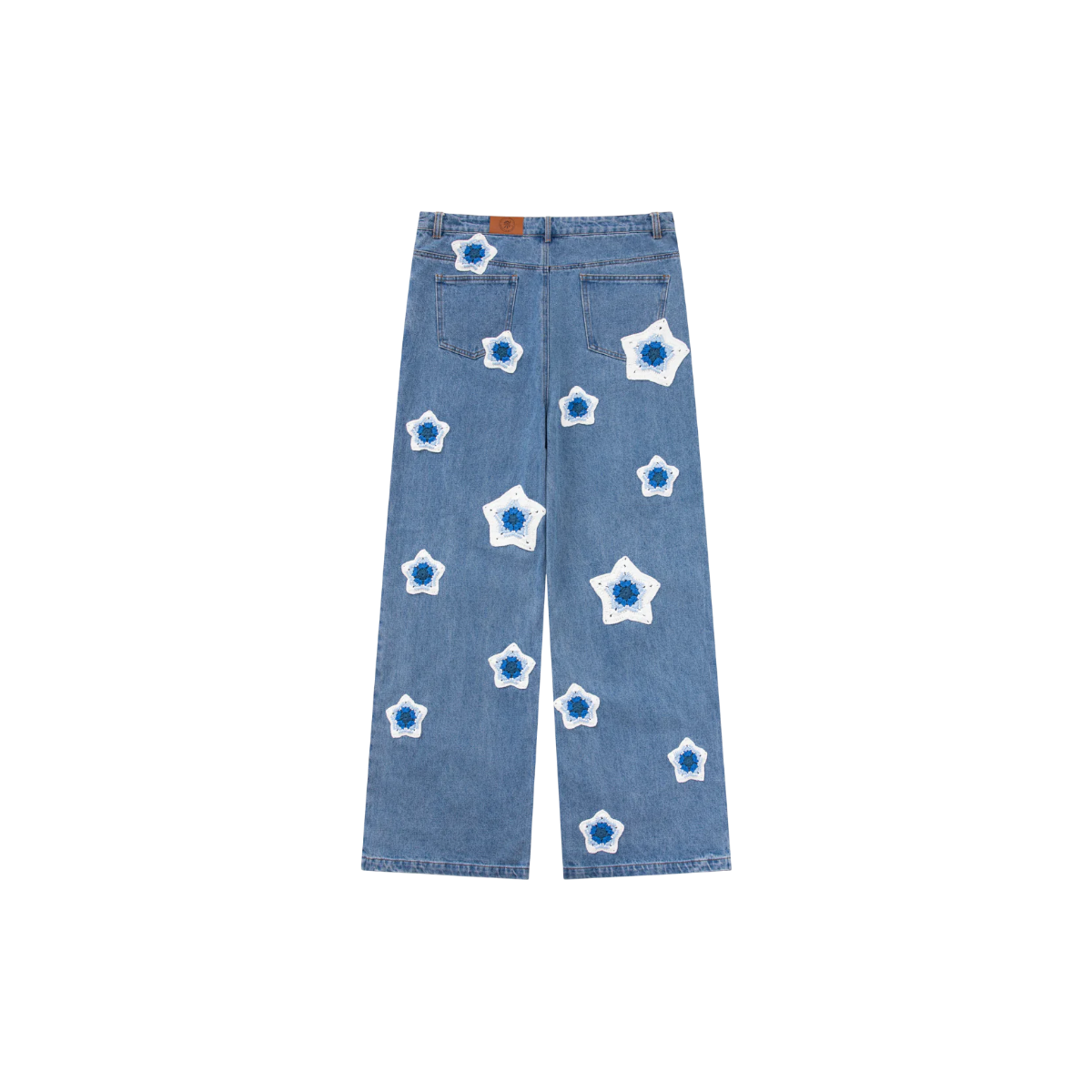 Arkyve 'Blue Star Crochet' Blue Jeans