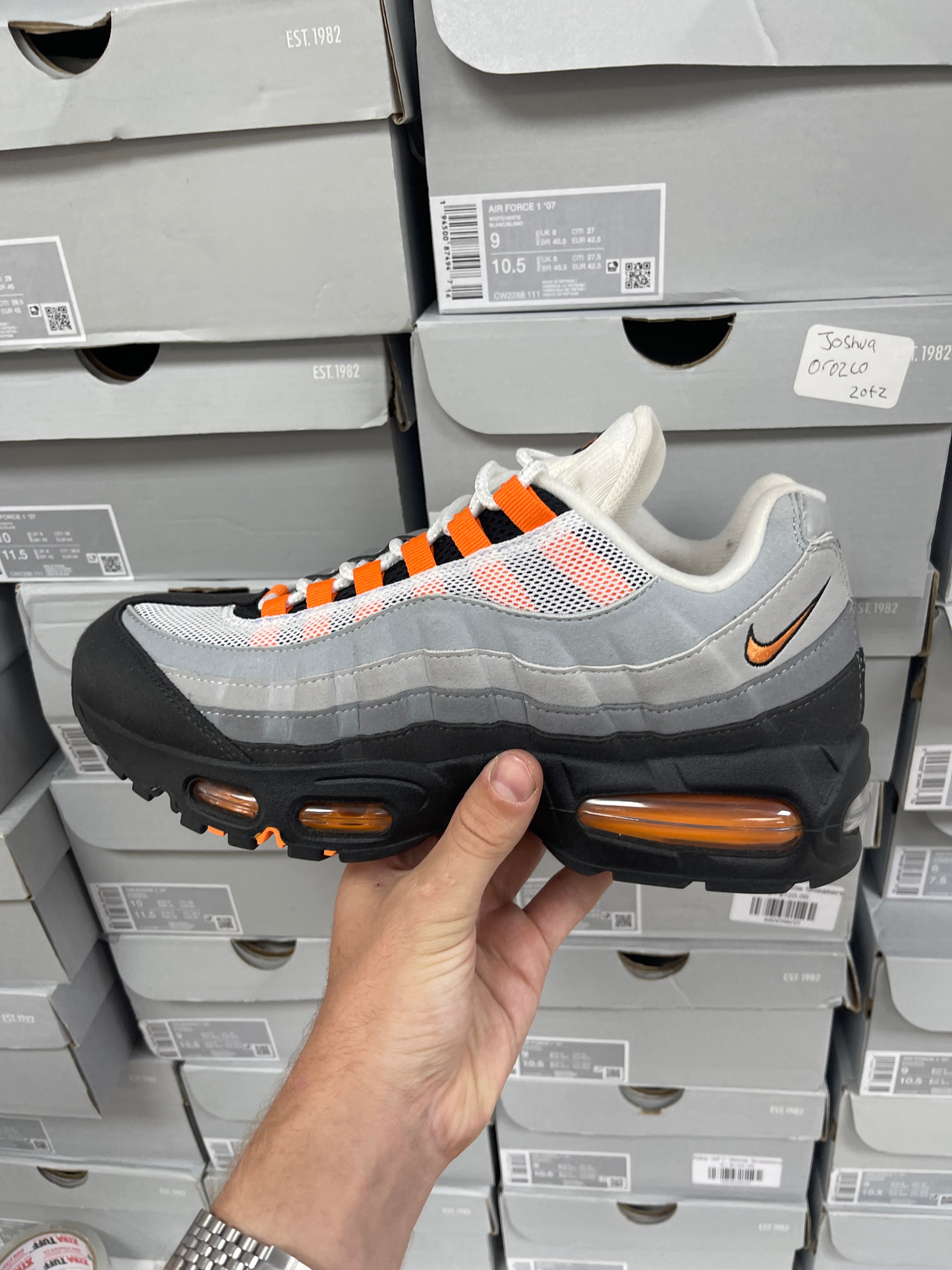 Nike AM95 Mandarin Orange Sneakers