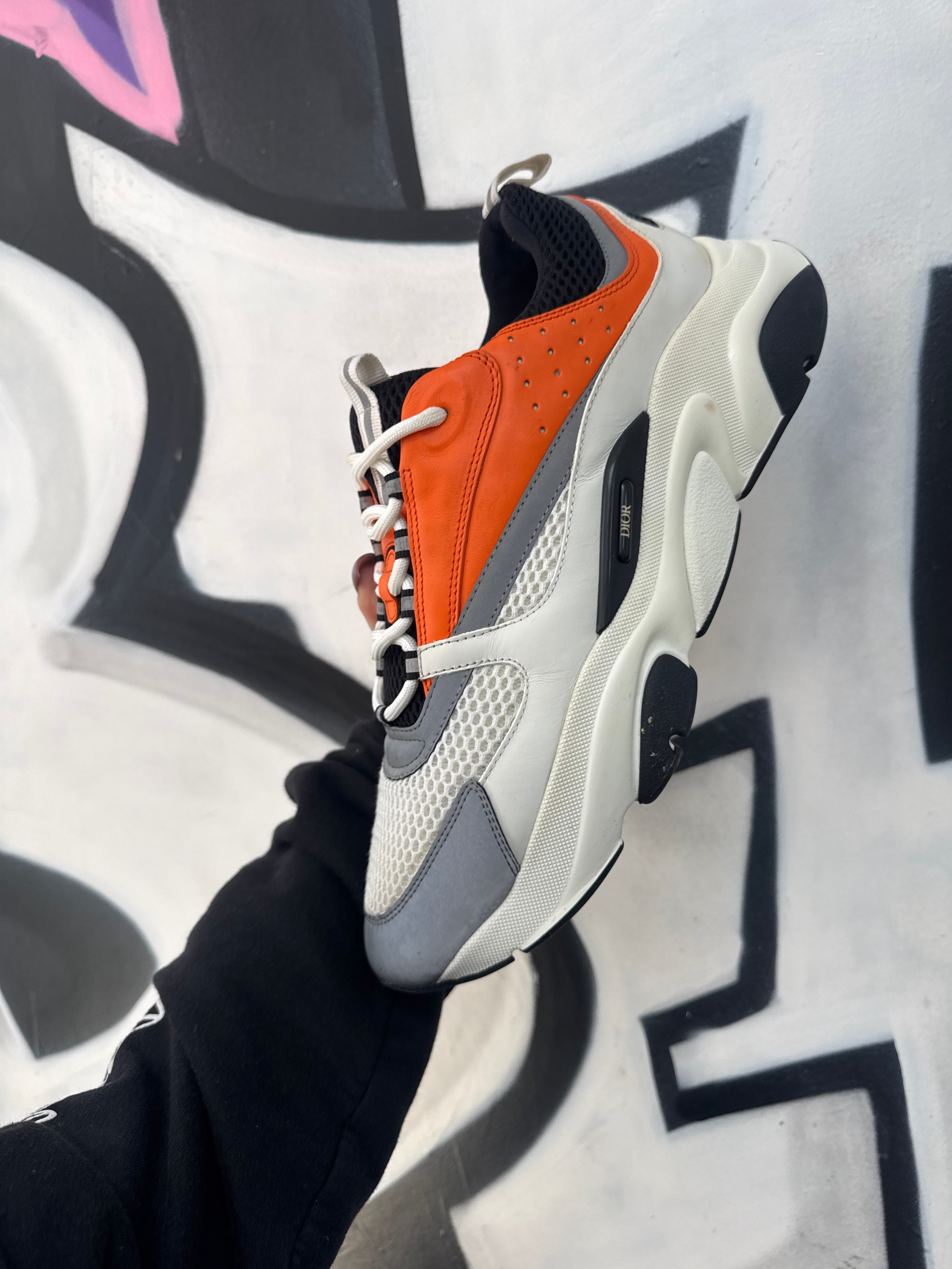 Dior B22 Orange White Sneakers